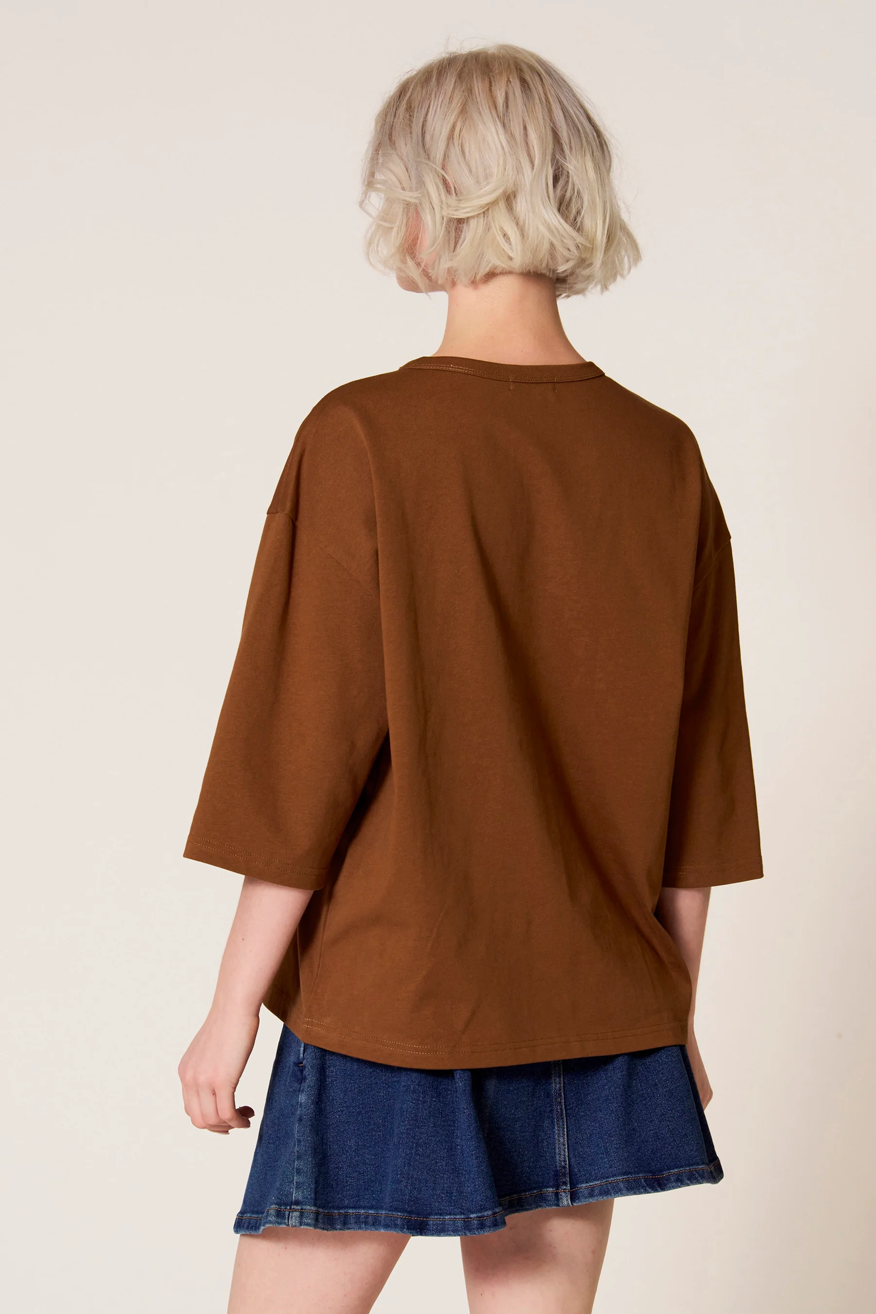 T-shirt met korte mouwen - bruin - Image 3