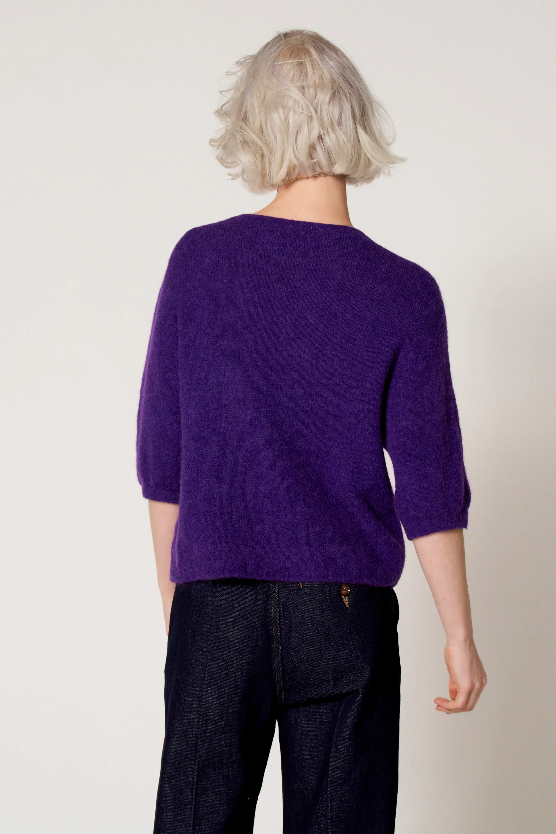 Pull met ronde hals - paars - Image 4
