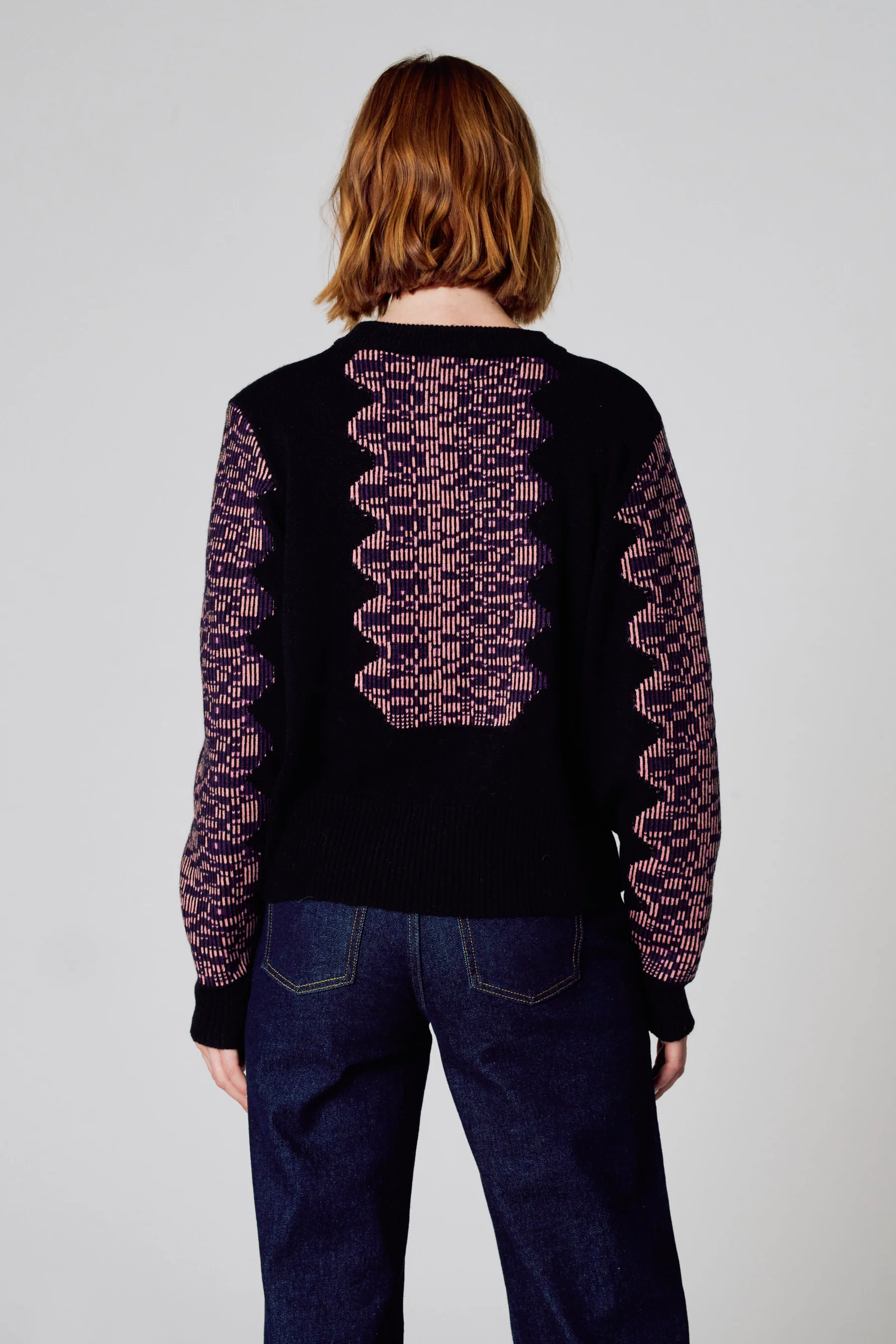 Pull met ronde hals - zwart - Image 3