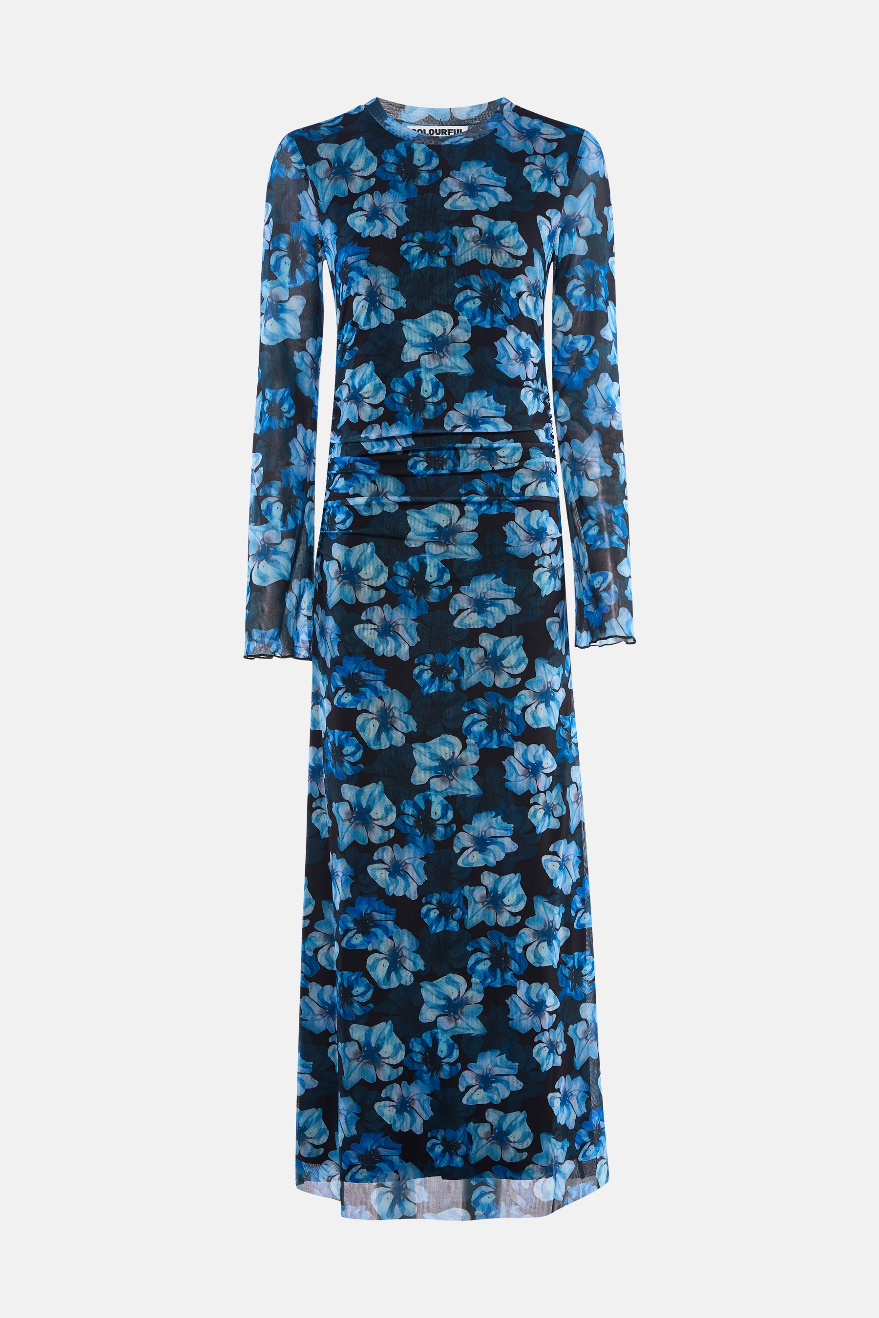 Kleedje met lange mouwen - blauw