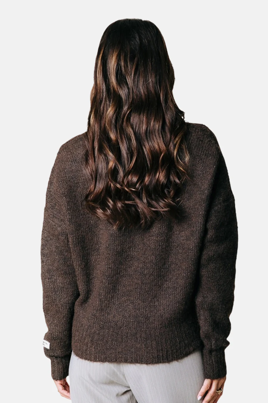 Pull met ronde hals - bruin - Image 4