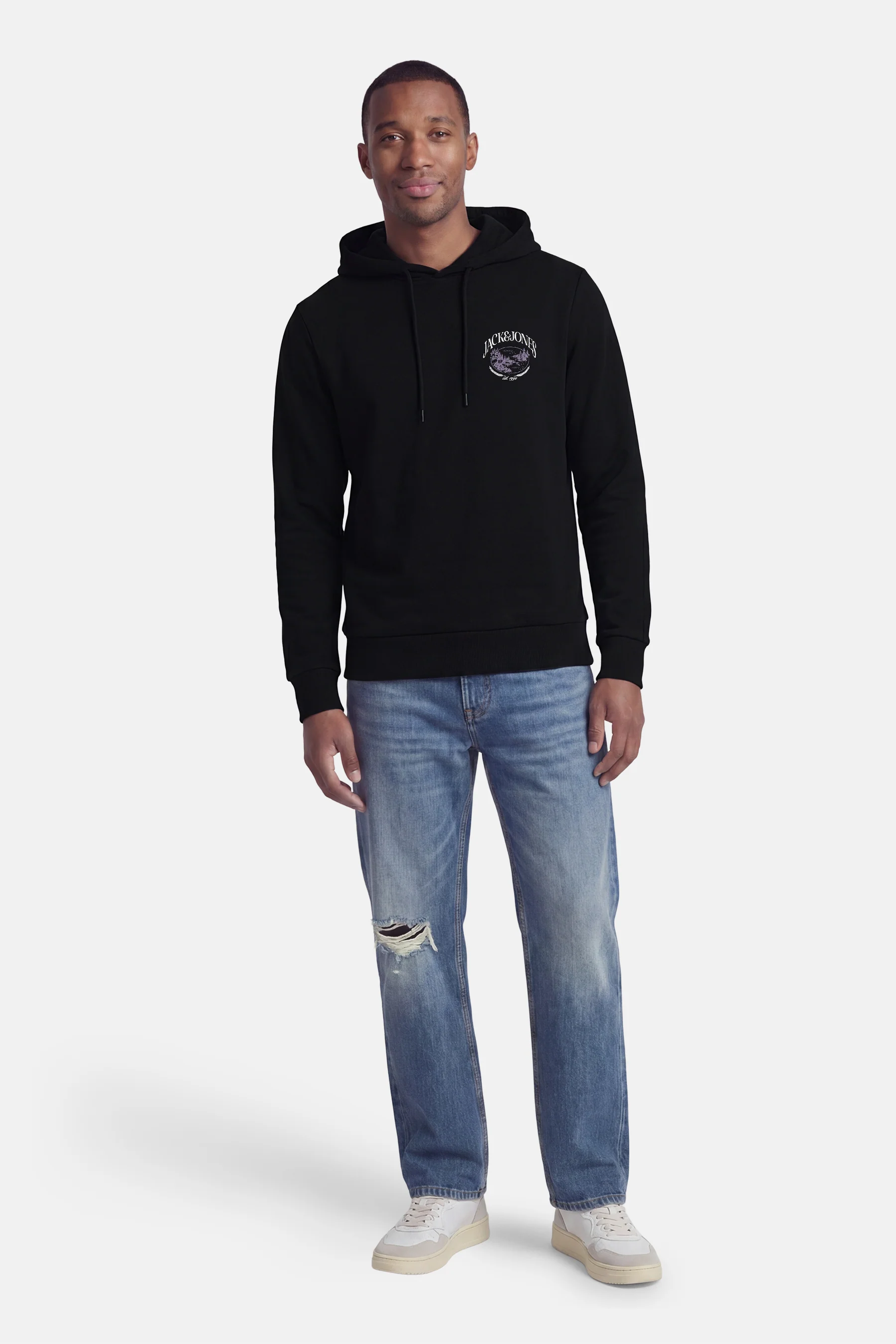 Sweater met kap - zwart - Image 2