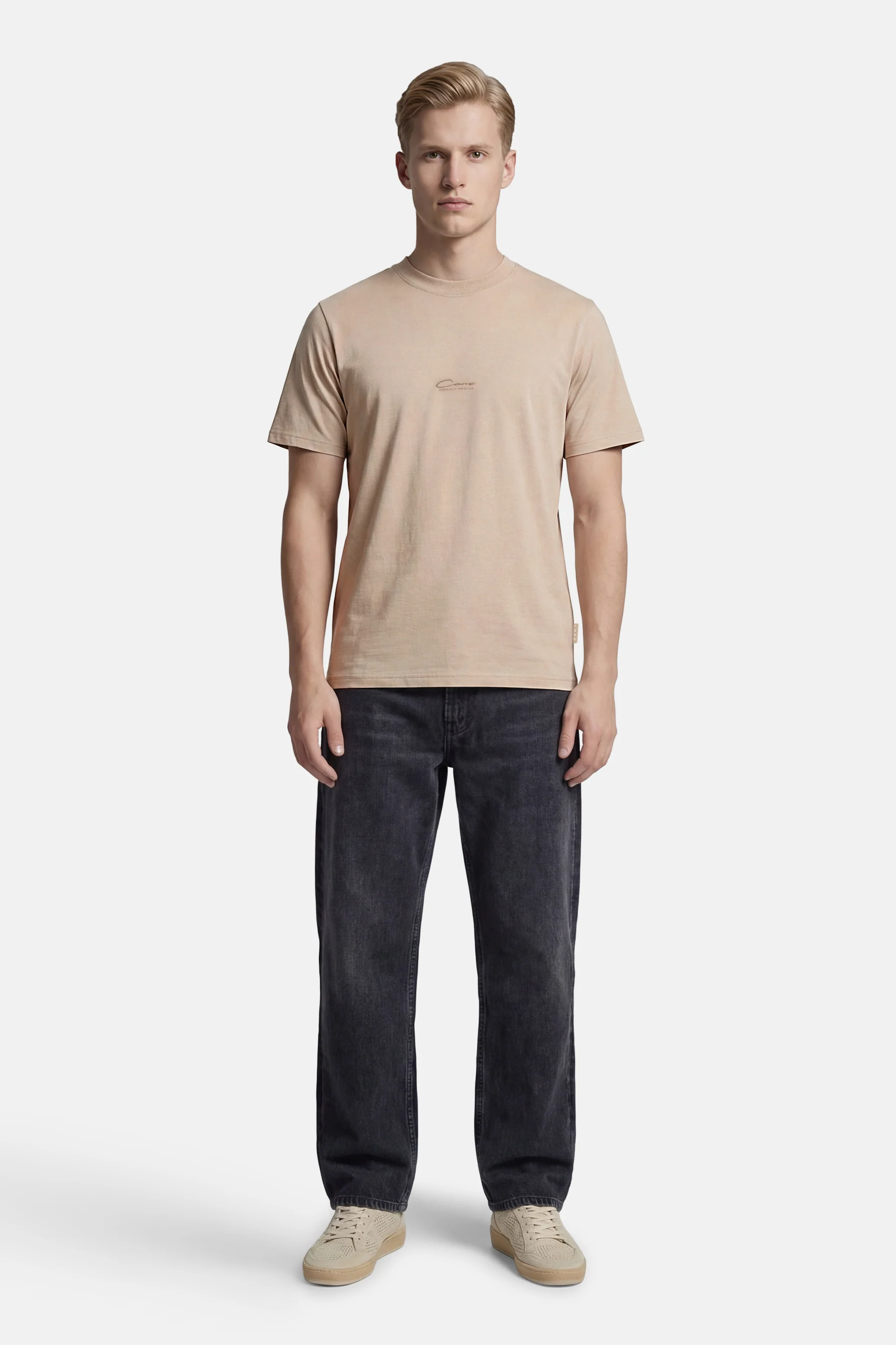 T-shirt met korte mouwen - beige - Image 3