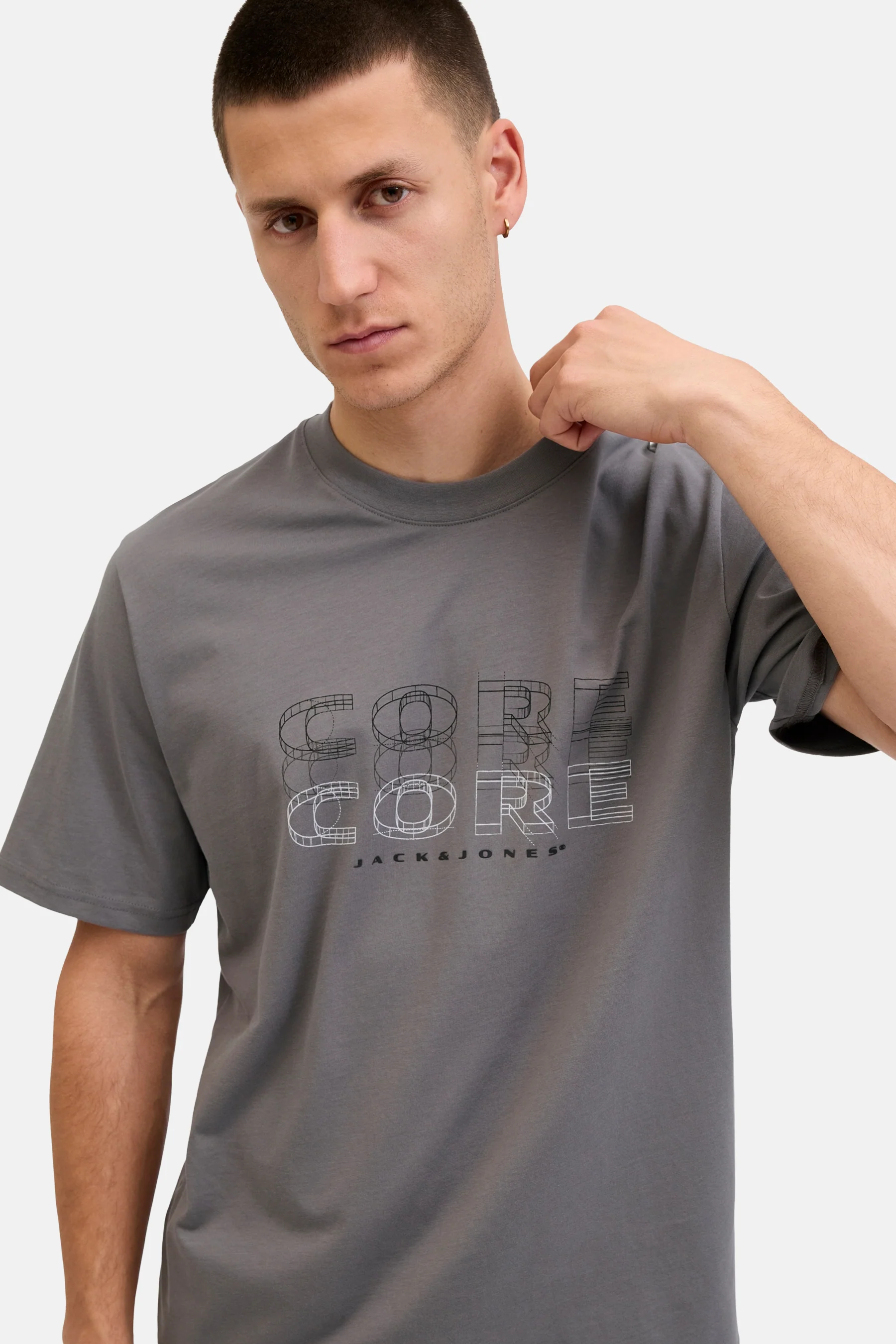 T-shirt met korte mouwen - grijs - Image 6