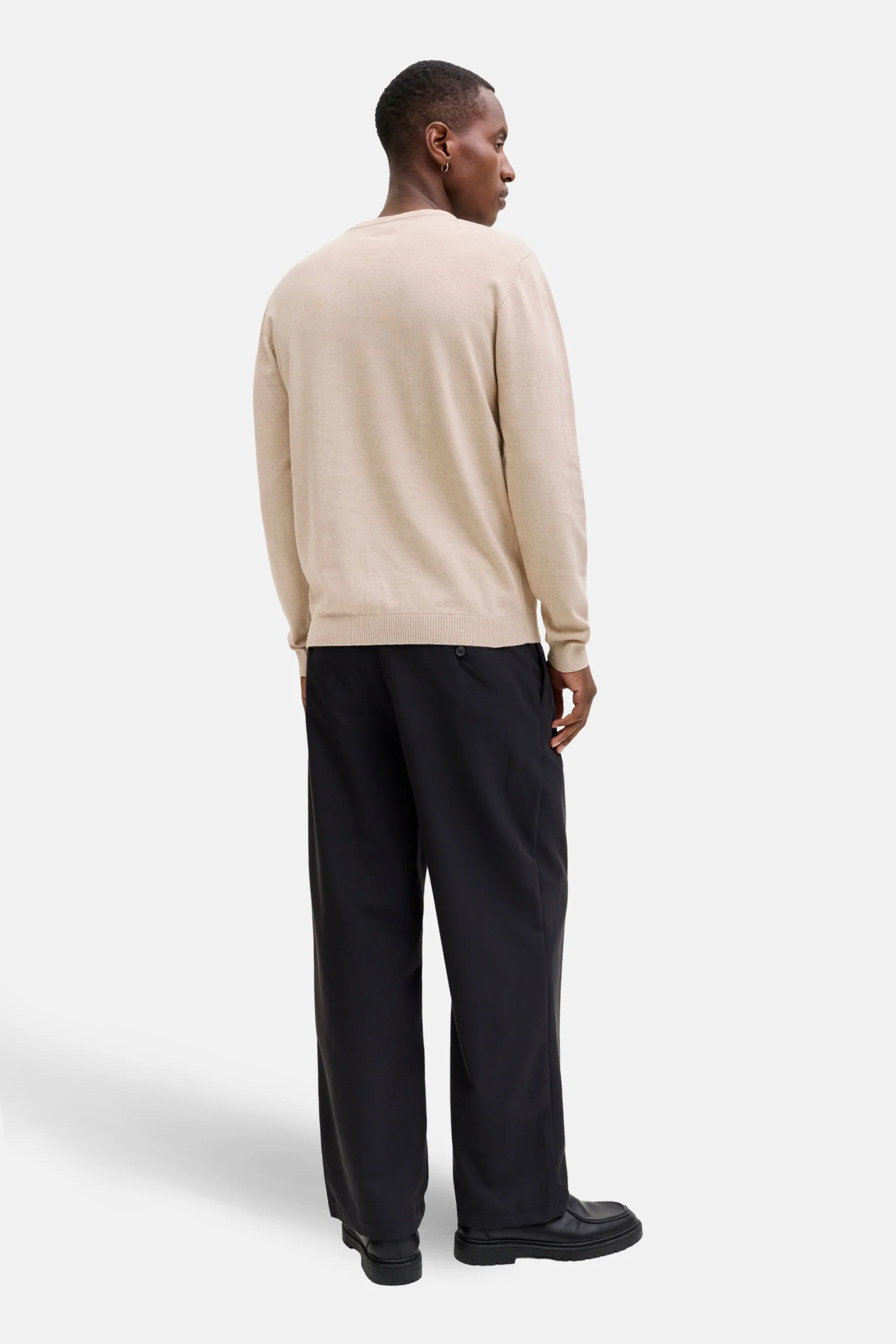 Pull met ronde hals - beige - Image 3
