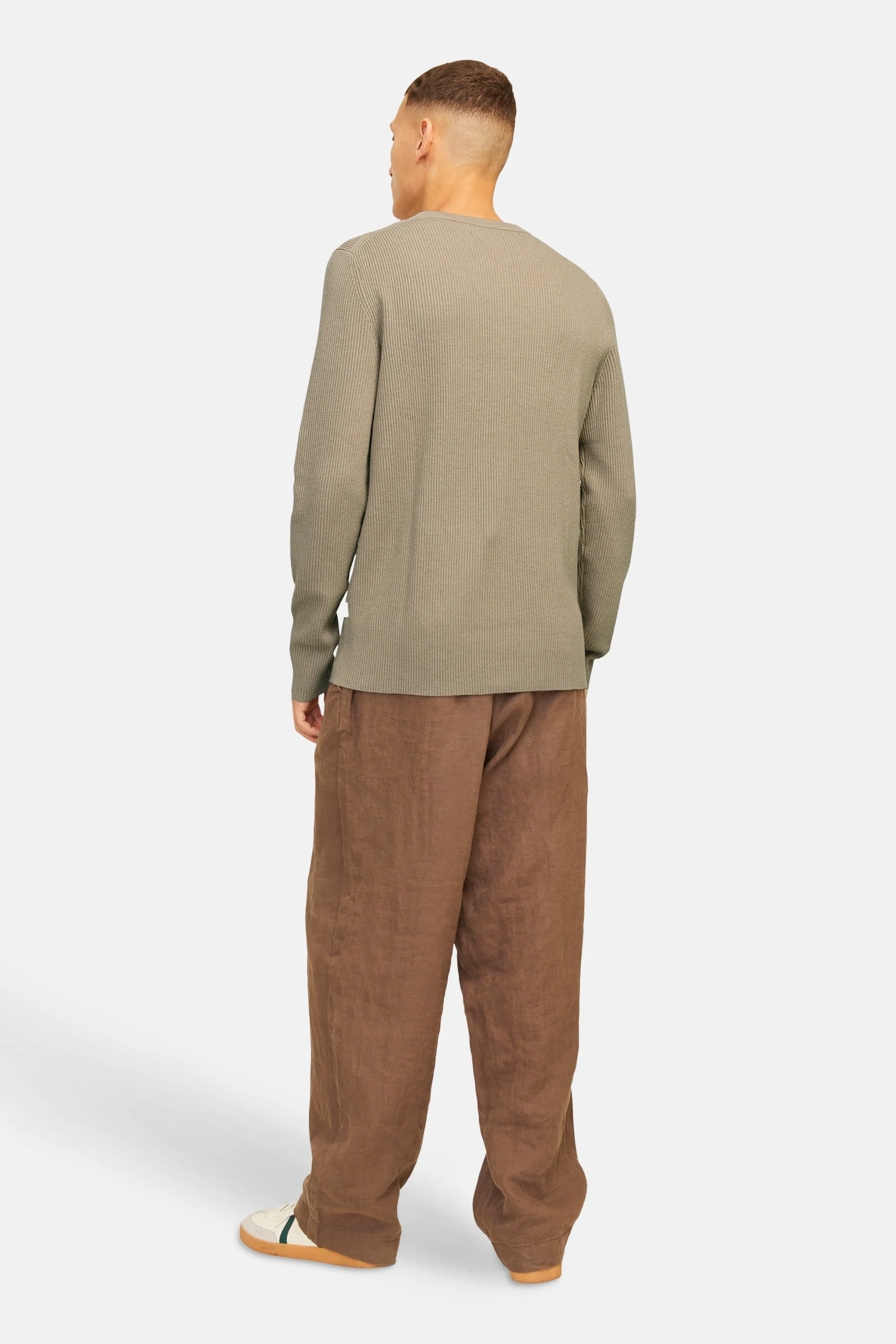Pull met ronde hals - beige - Image 3