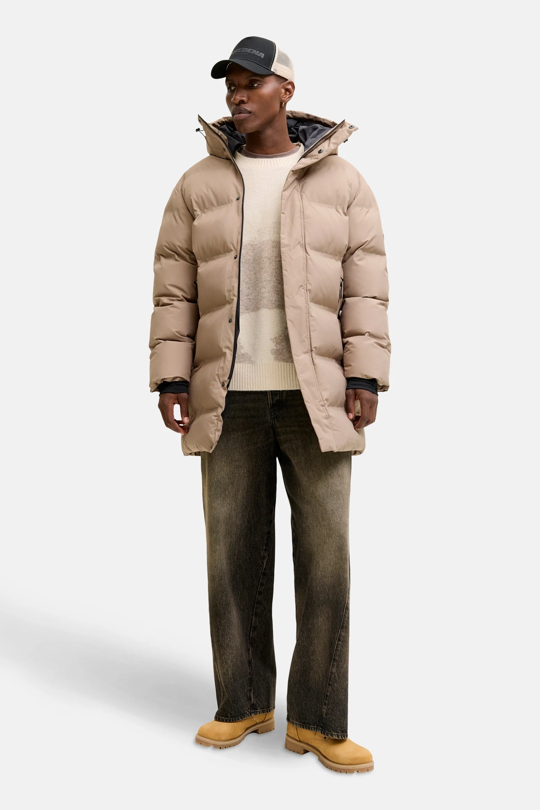 Pull met ronde hals - beige - Image 2