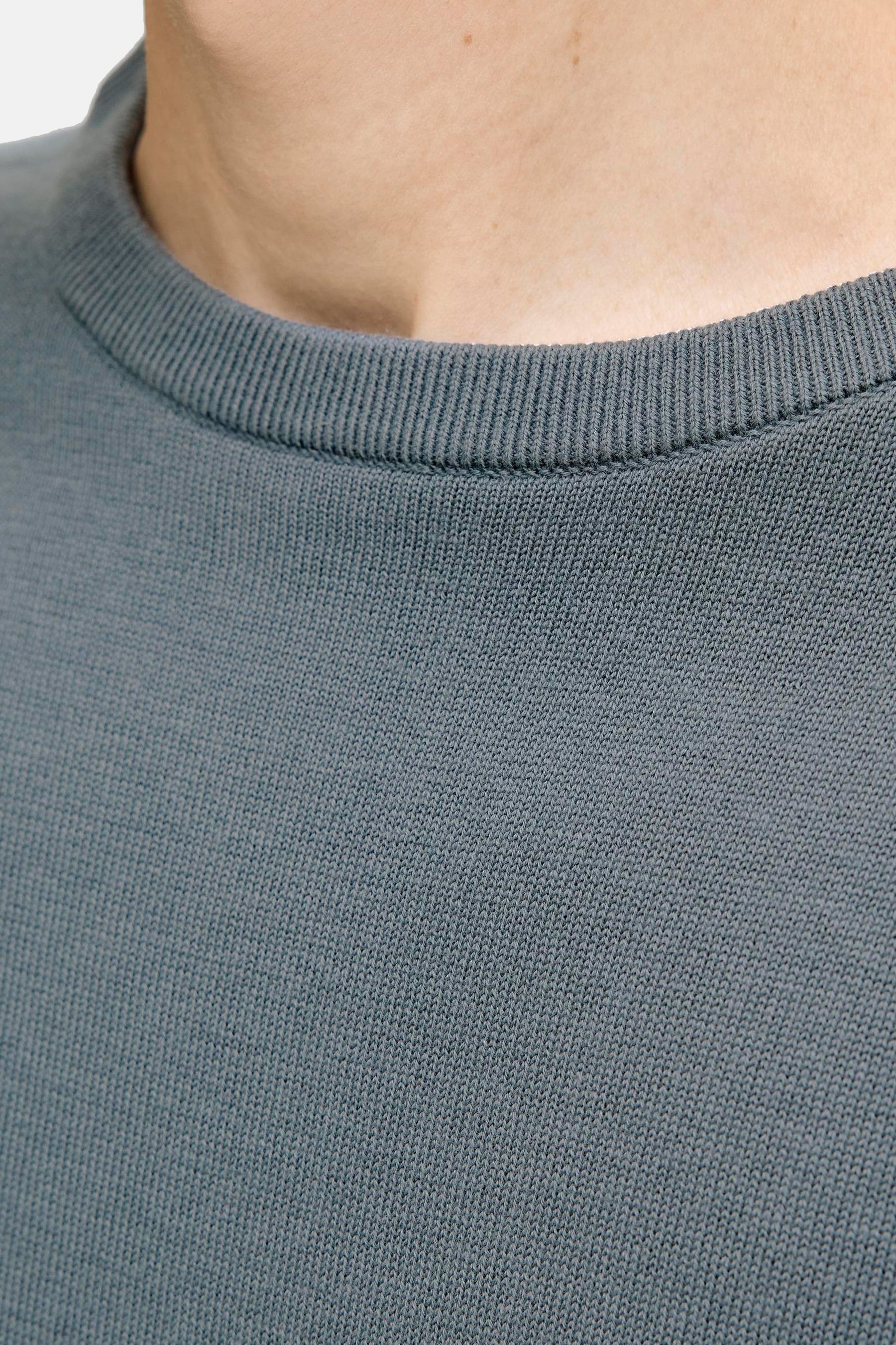 Pull met ronde hals - grijs - Image 4