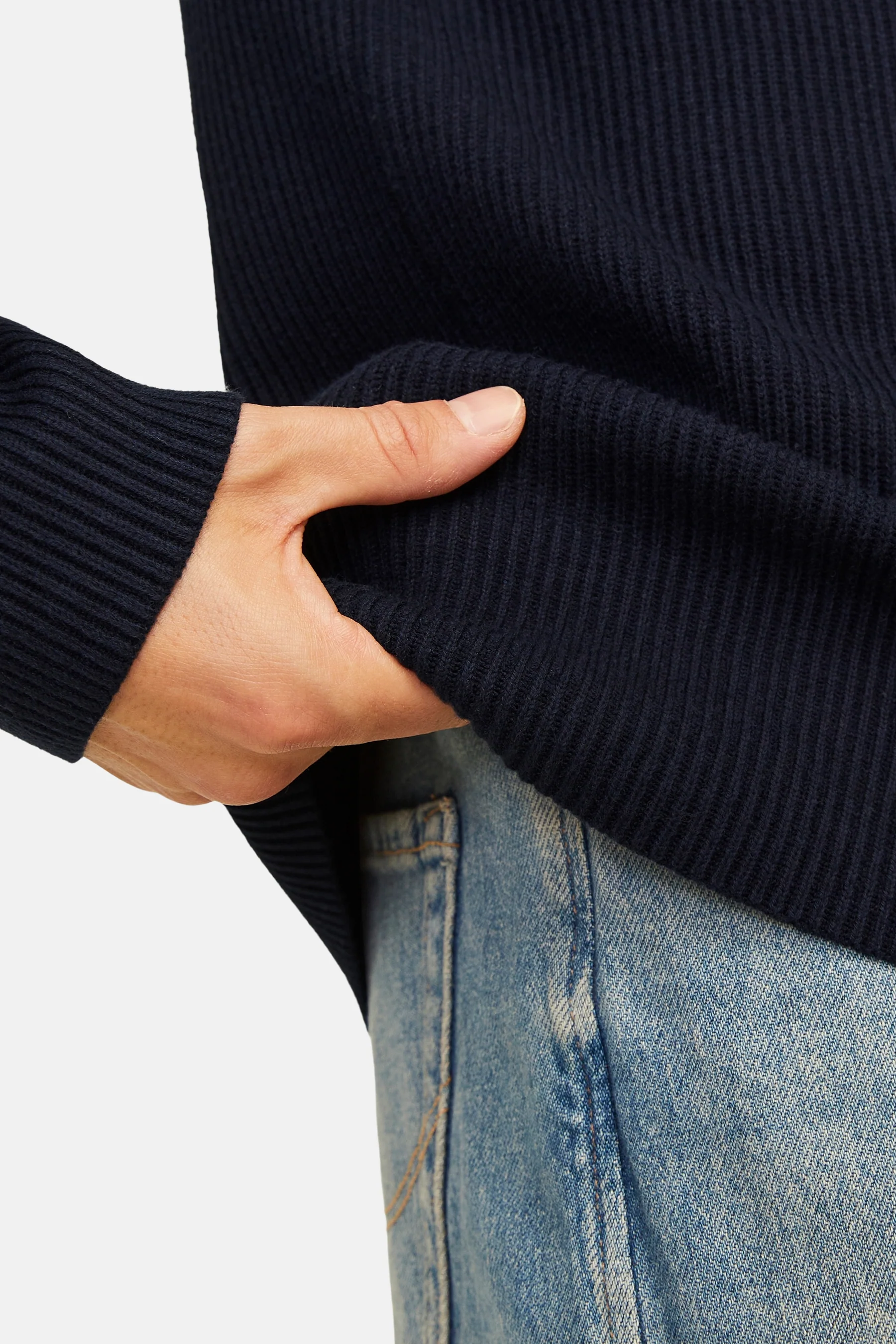 Pull met ronde hals - Donkerblauw - Image 4