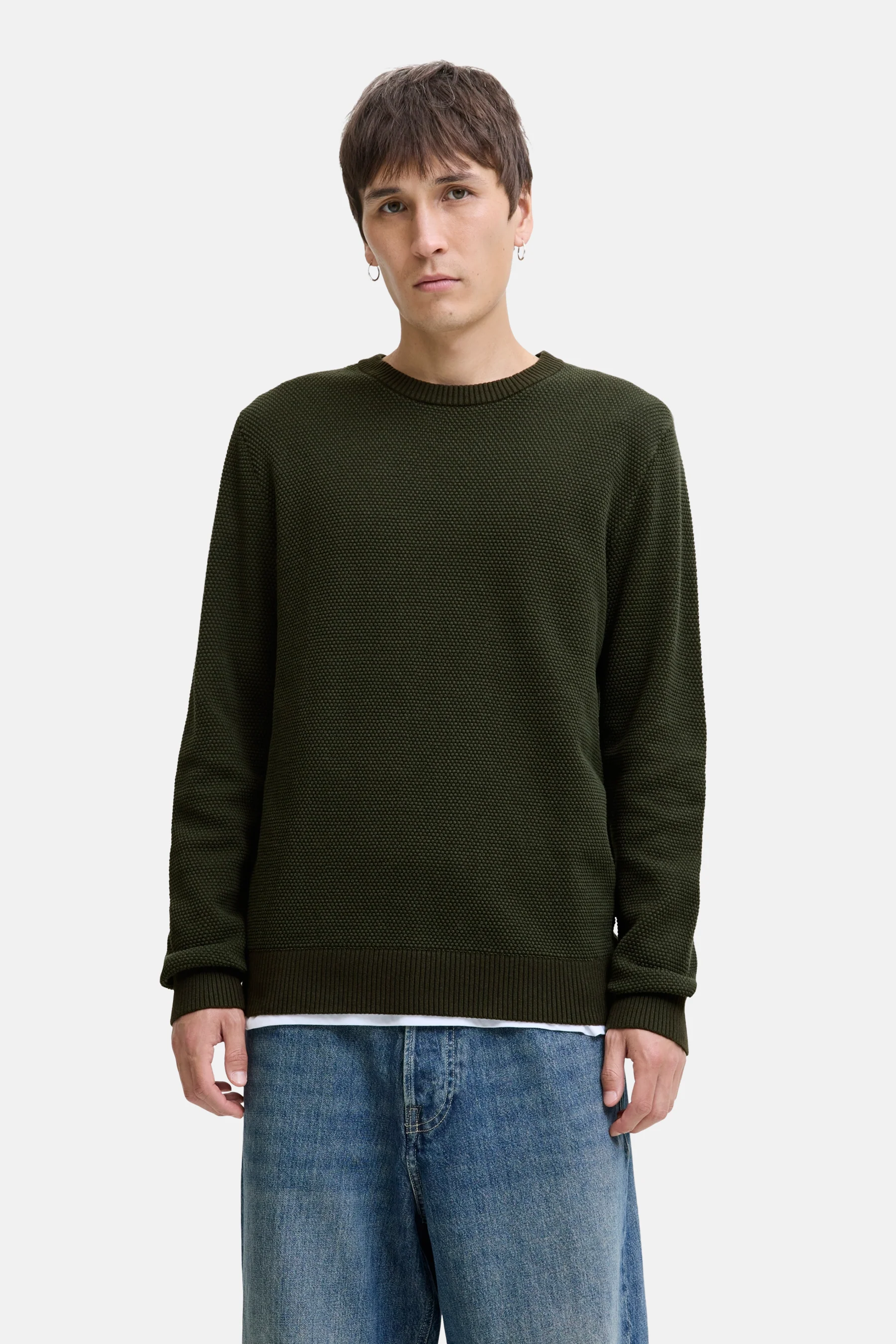 Pull met ronde hals - groen