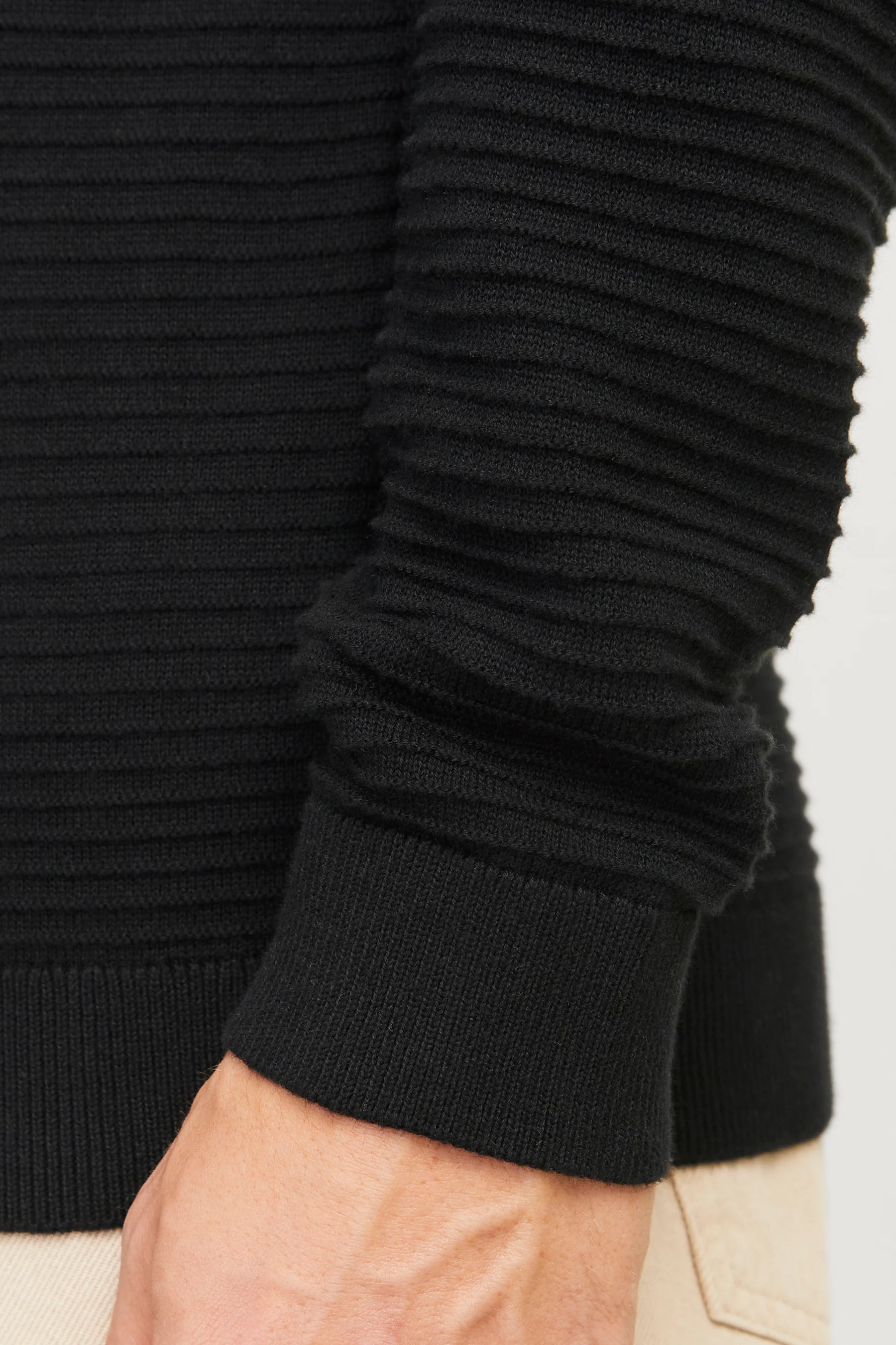 Pull met ronde hals - zwart - Image 4