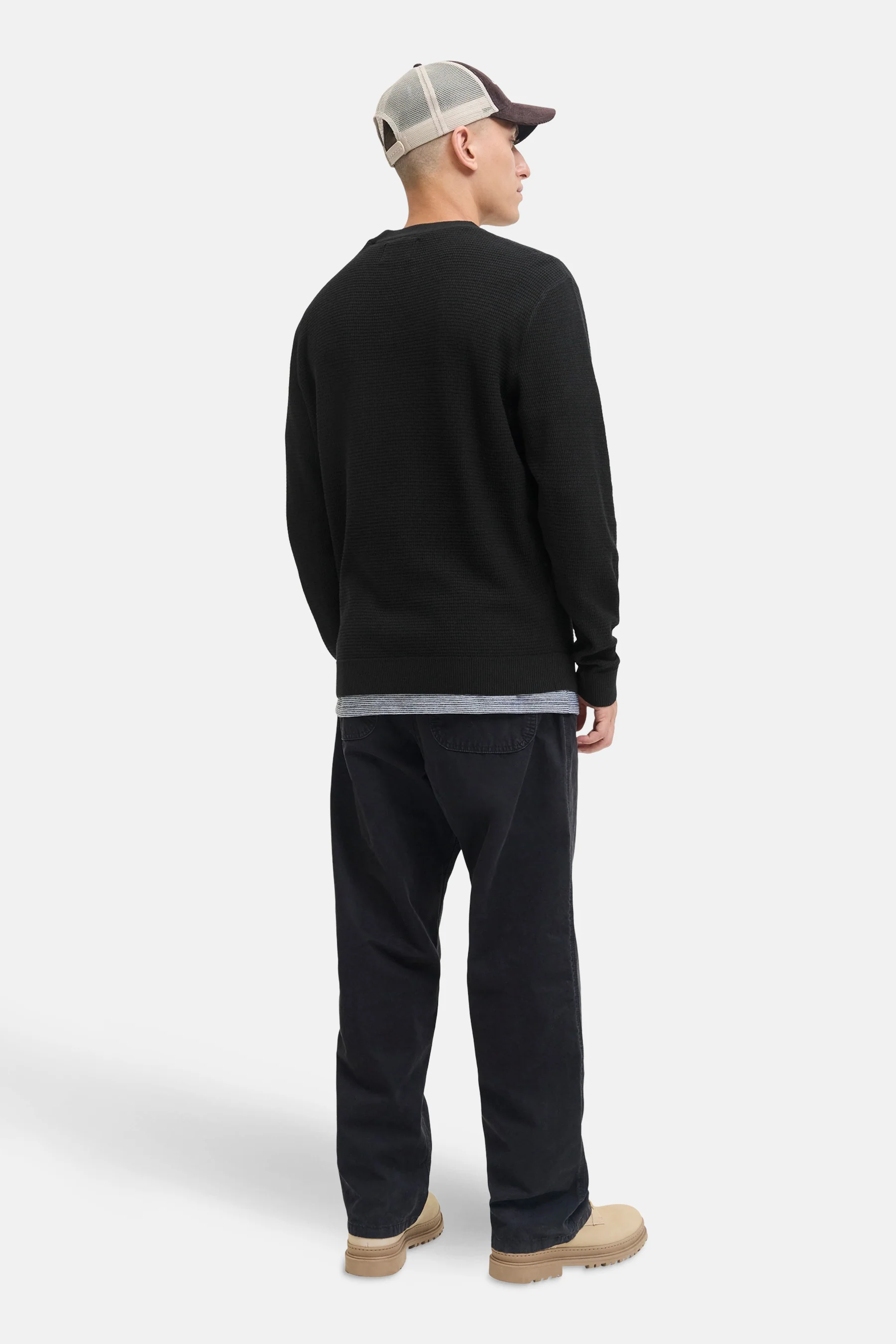Pull met ronde hals - zwart - Image 3