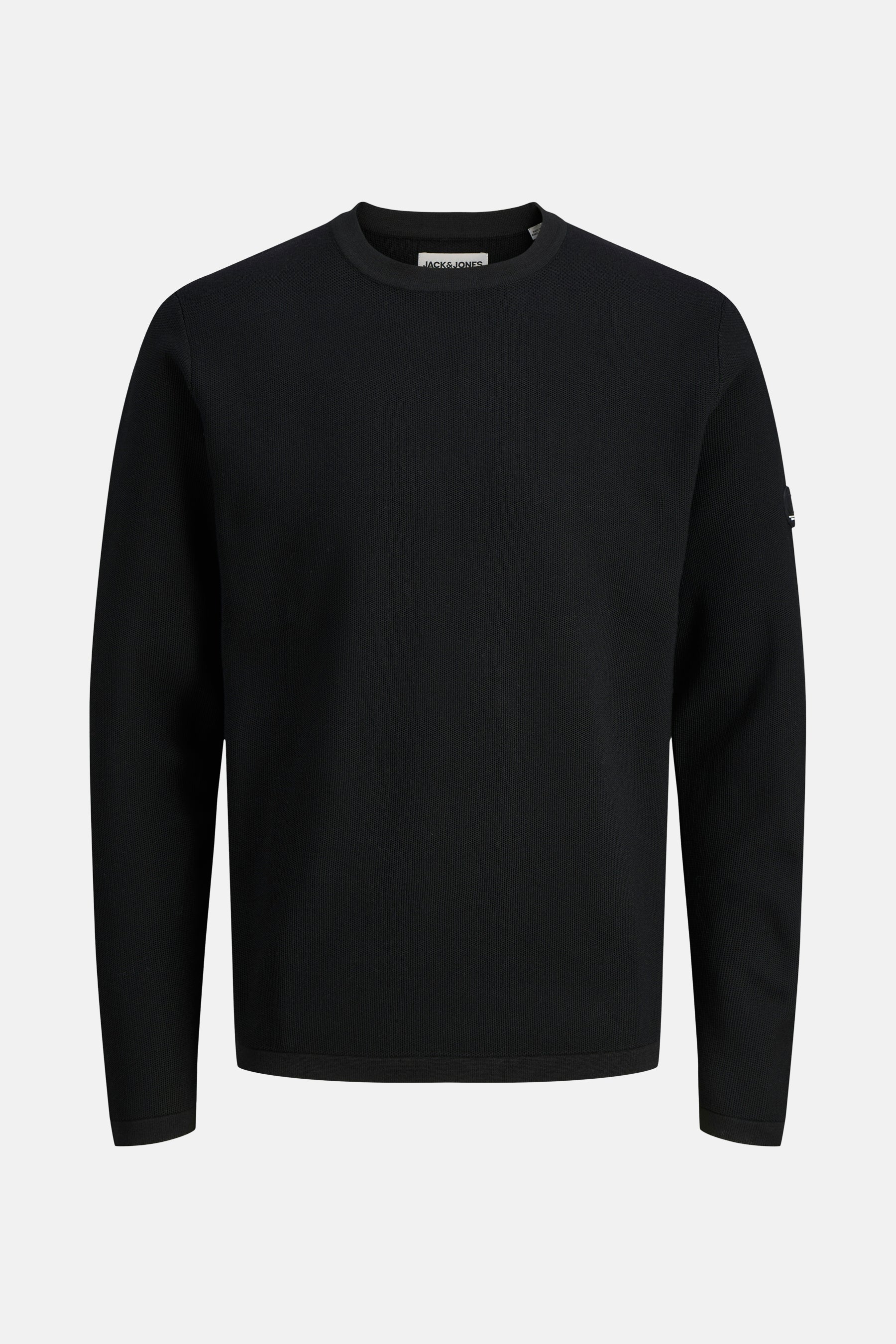 Pull met ronde hals - zwart