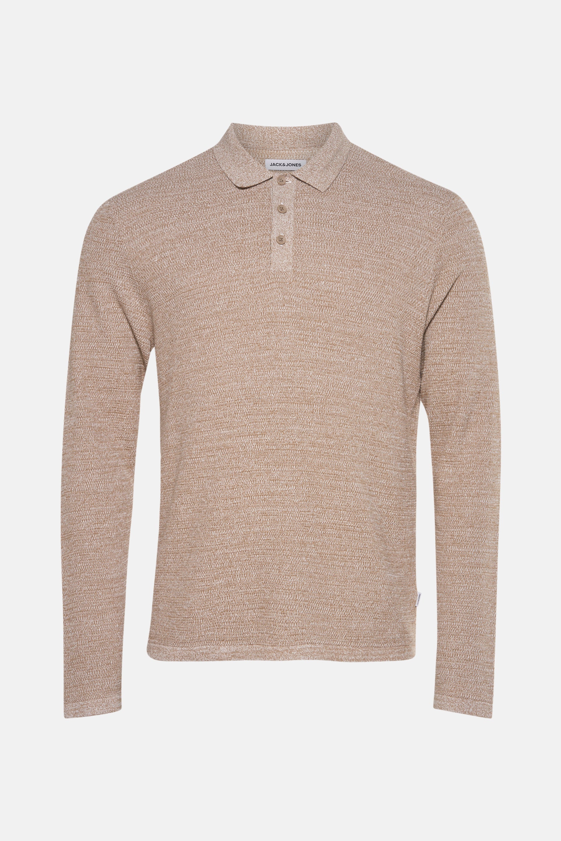 Pull met V-hals - beige