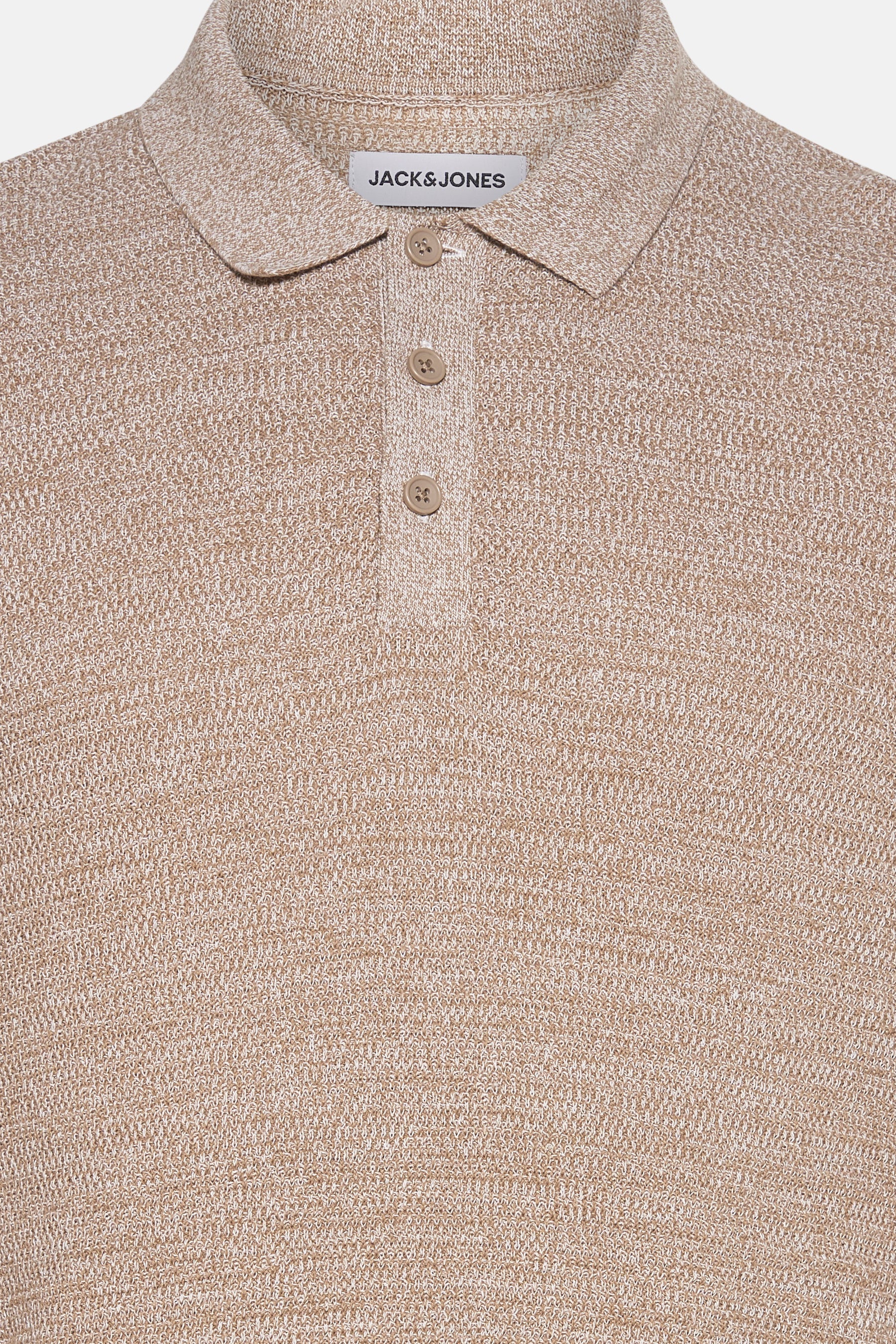 Pull met V-hals - beige - Image 3