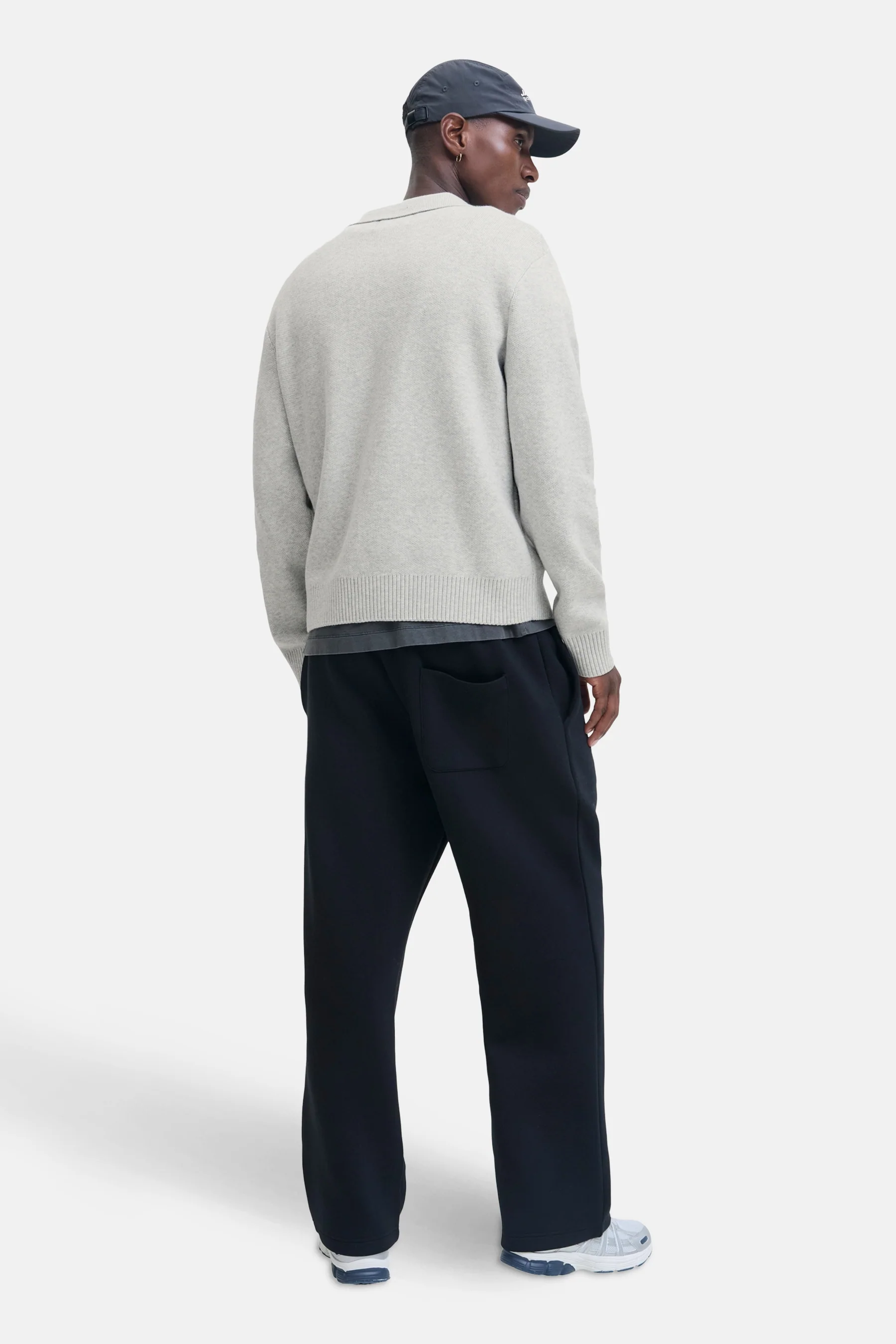 Pull met V-hals - grijs - Image 3