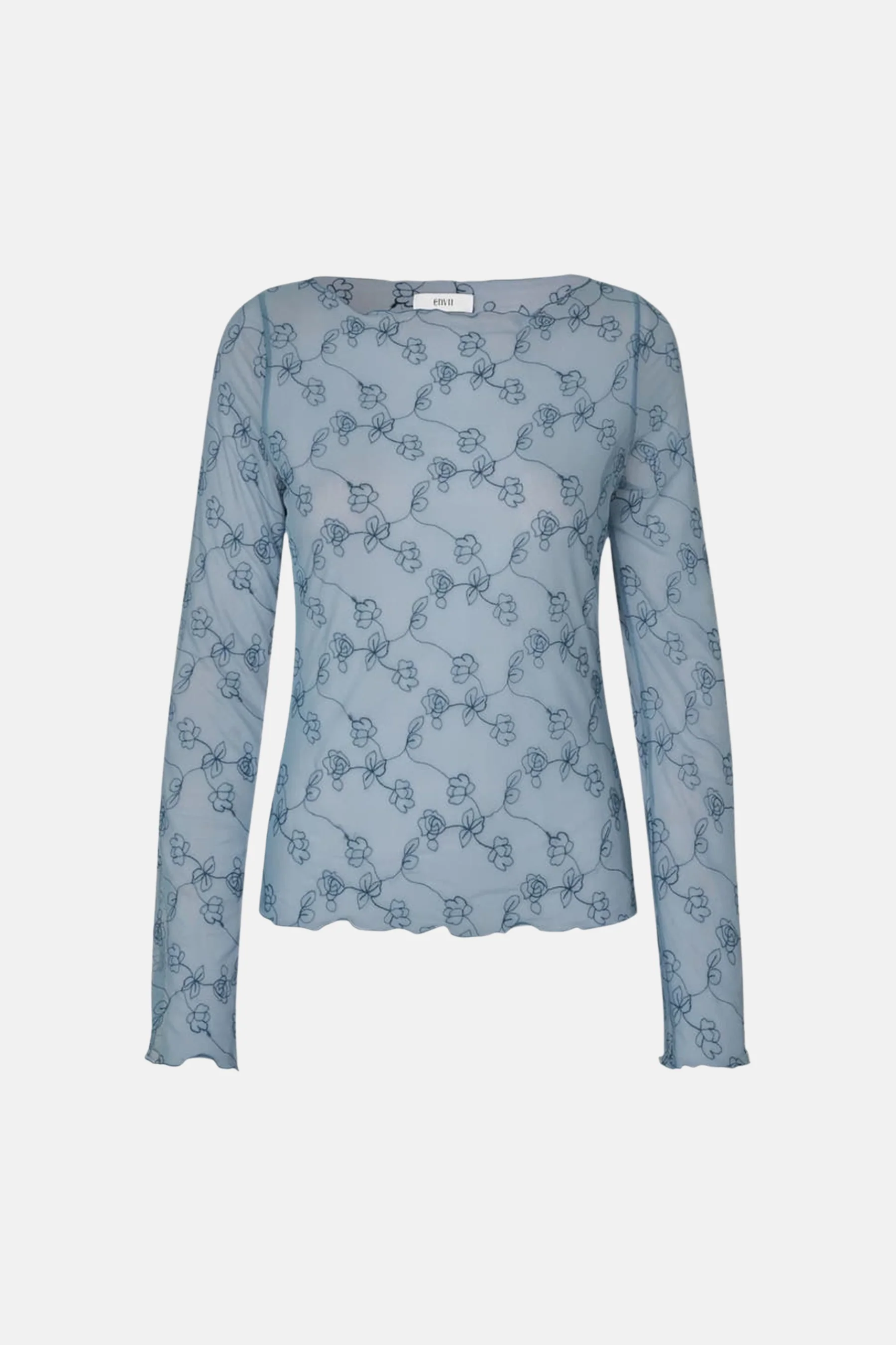 Blouse met lange mouwen - blauw - Image 4
