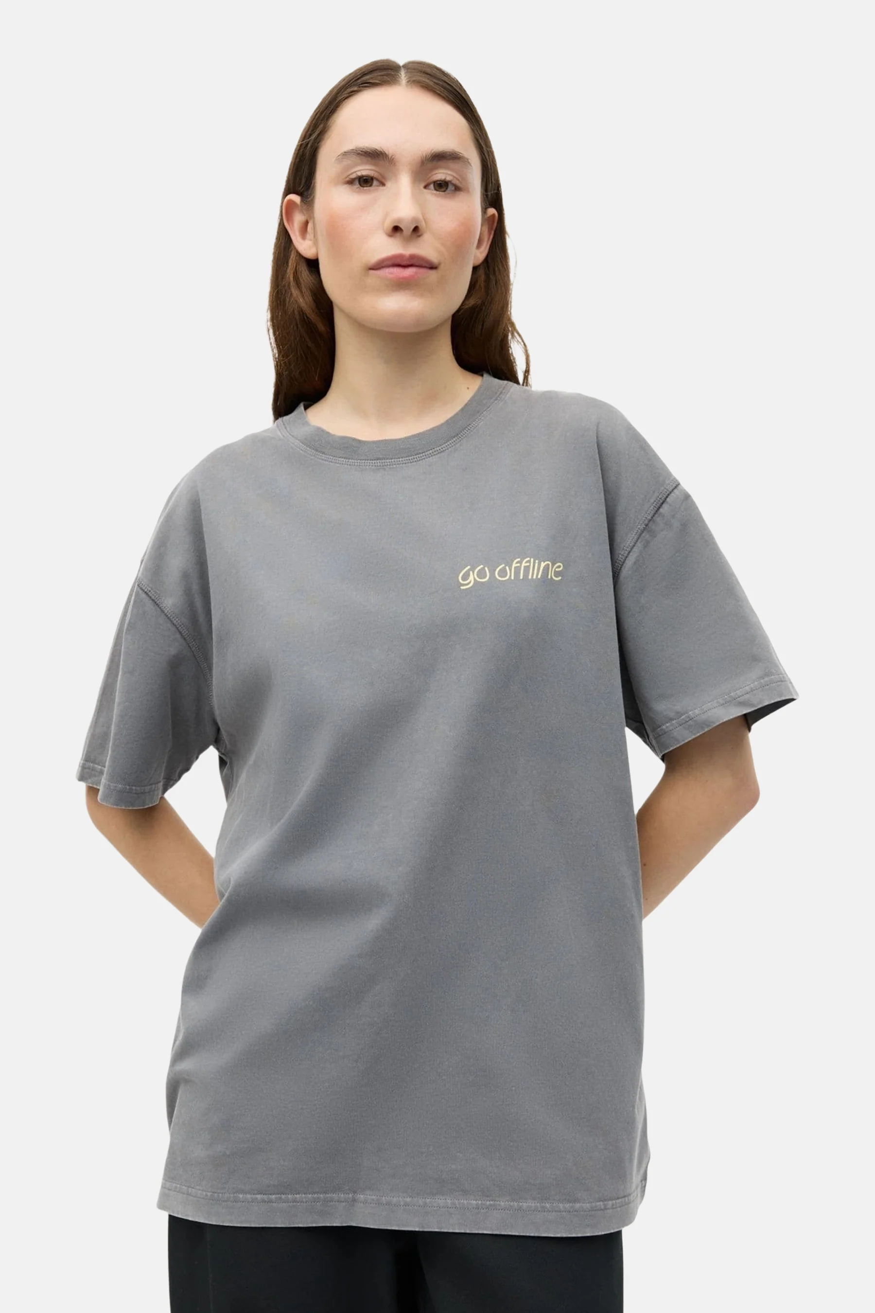 T-shirt met korte mouwen - grijs