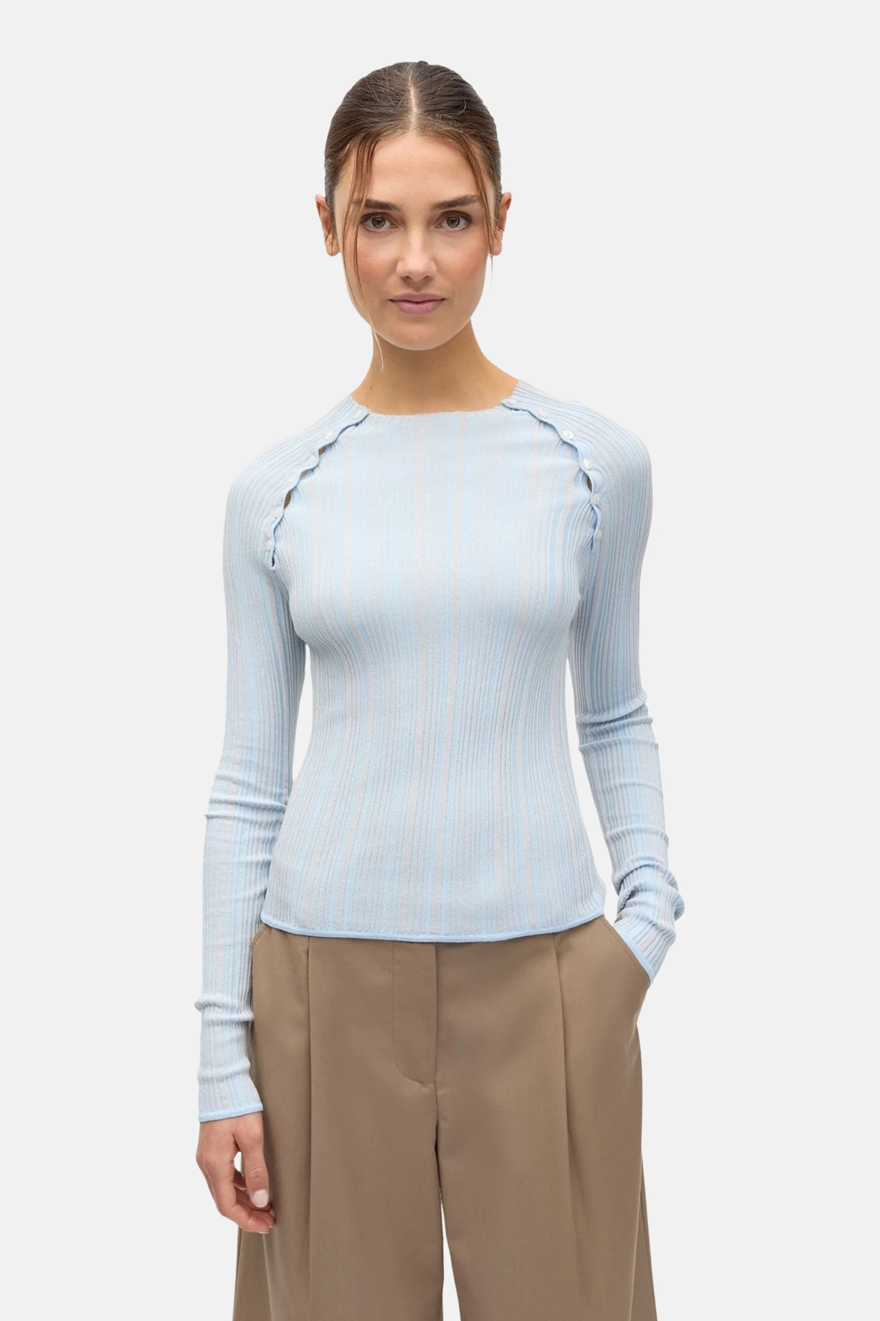 Pull met ronde hals - blauw - Image 4