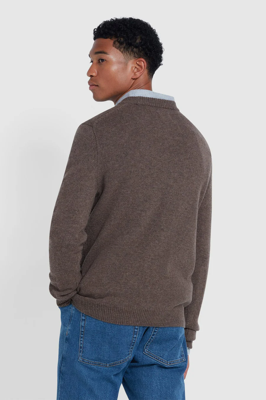 Pull met ronde hals - bruin - Image 3