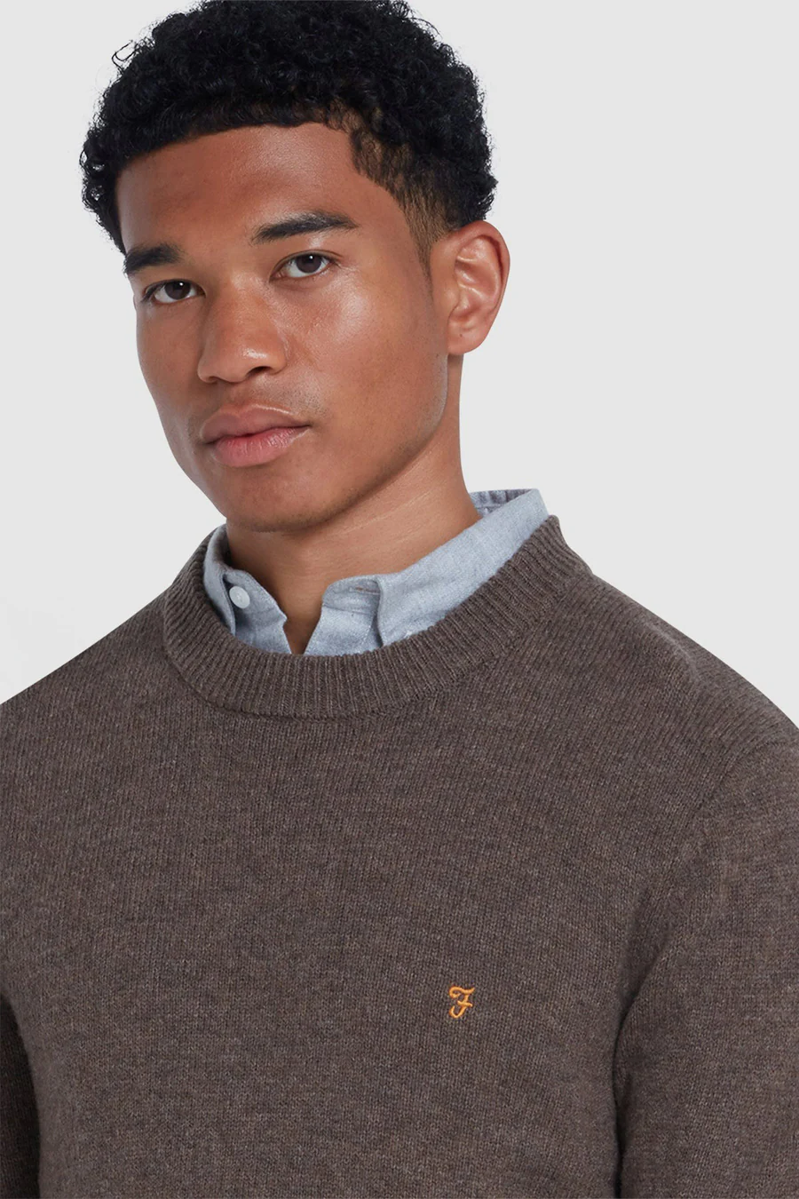 Pull met ronde hals - bruin - Image 4