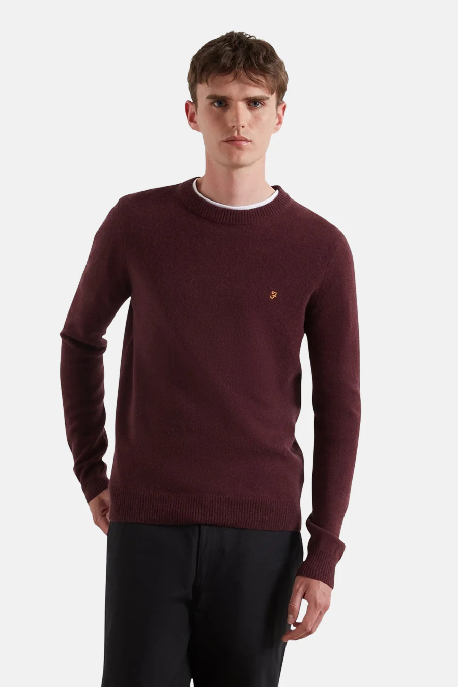Pull met ronde hals - Bordeaux