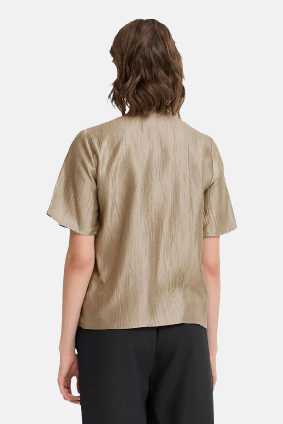 Blouse met korte mouwen - beige - Image 2
