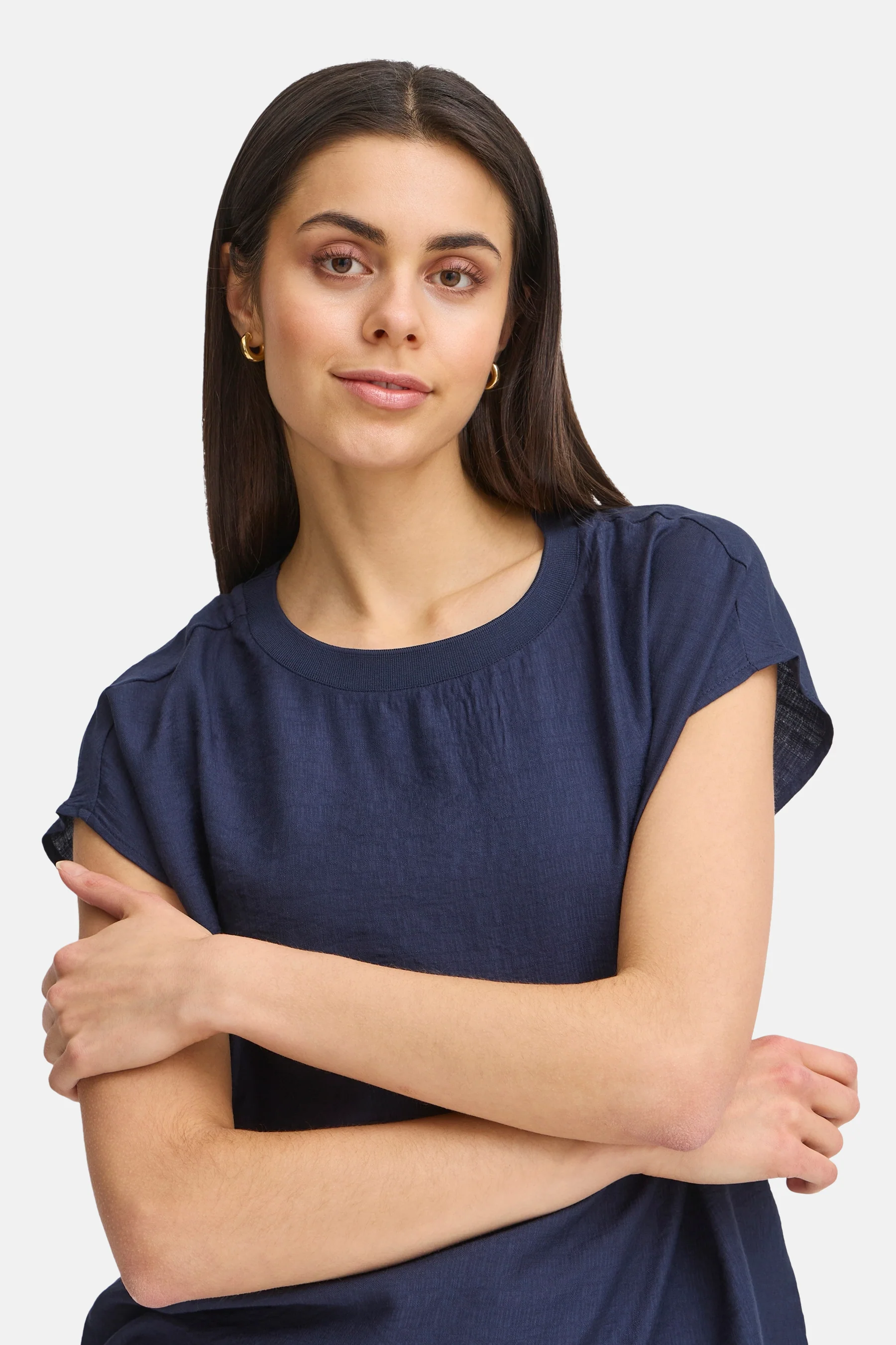 Blouse met korte mouwen - blauw - Image 7