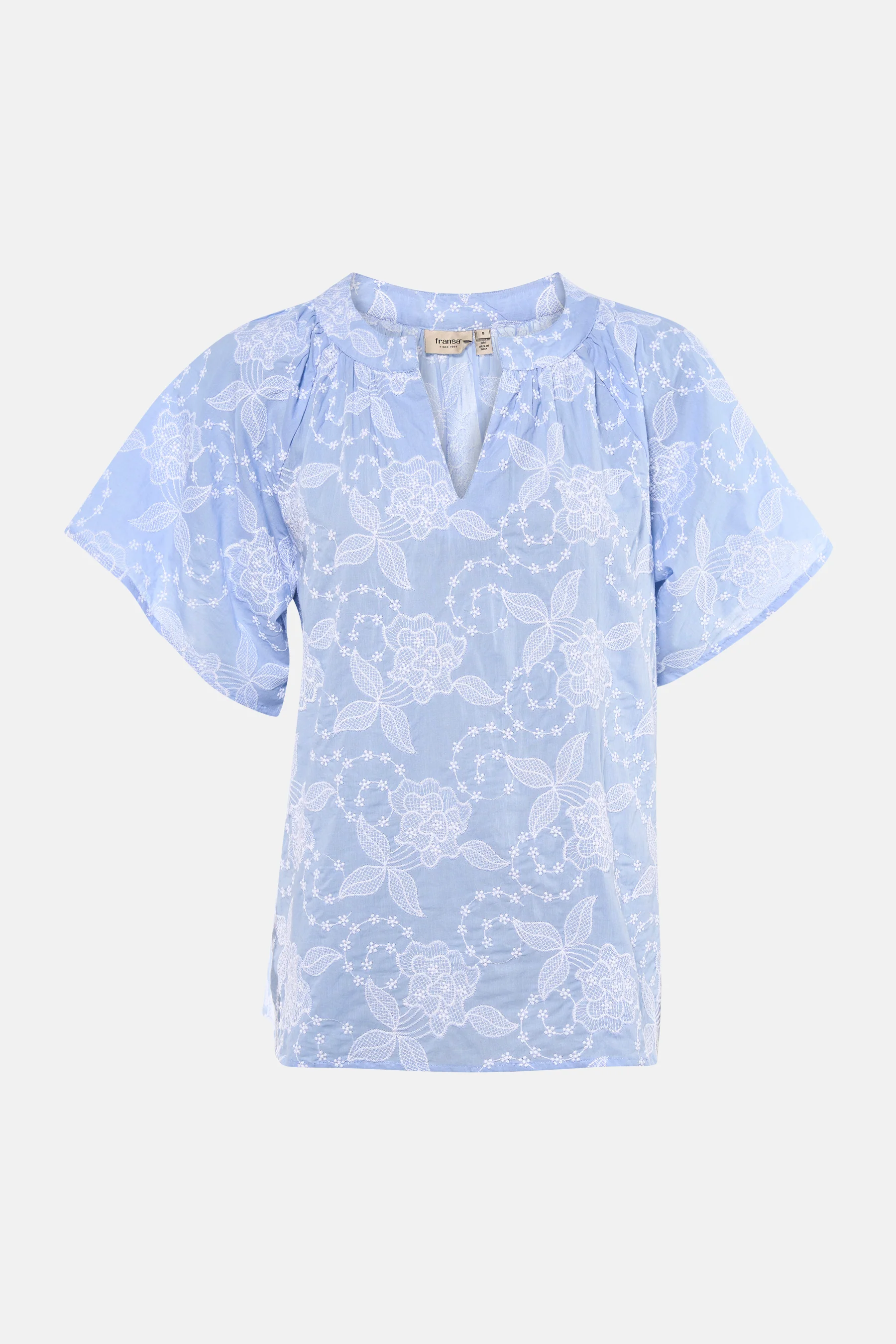 Blouse met korte mouwen - blauw - Image 5