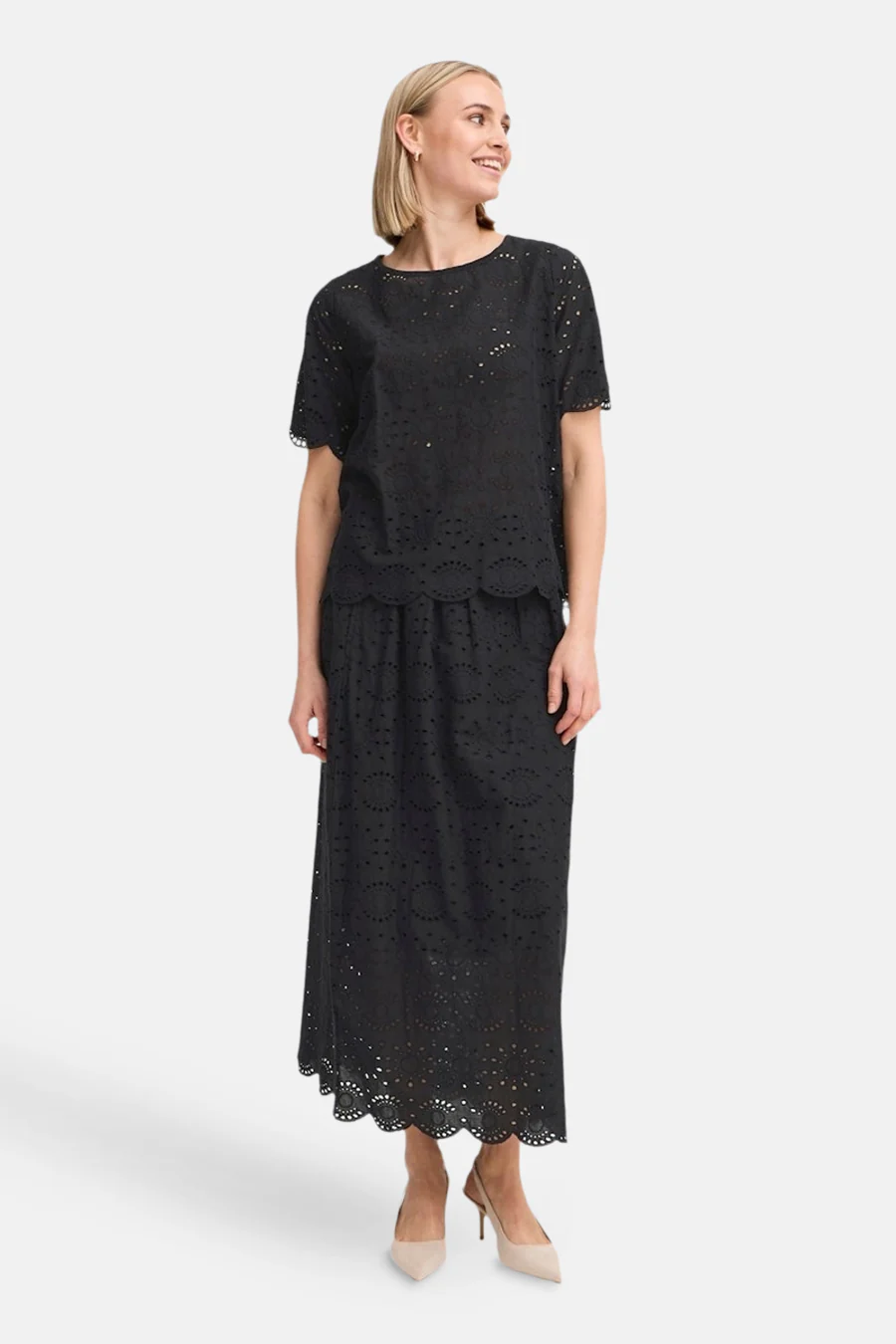 Blouse met korte mouwen - zwart - Image 2