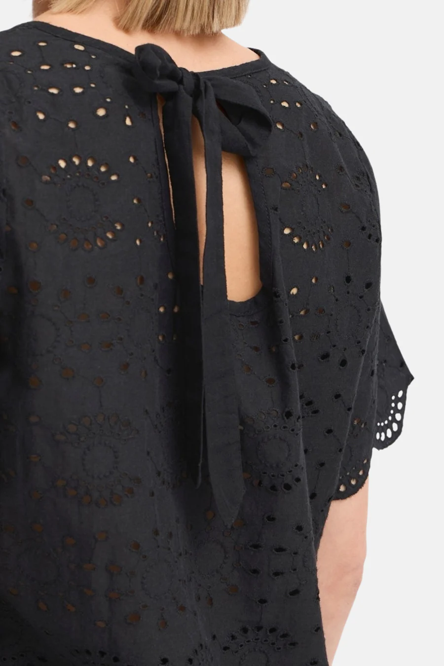 Blouse met korte mouwen - zwart - Image 4
