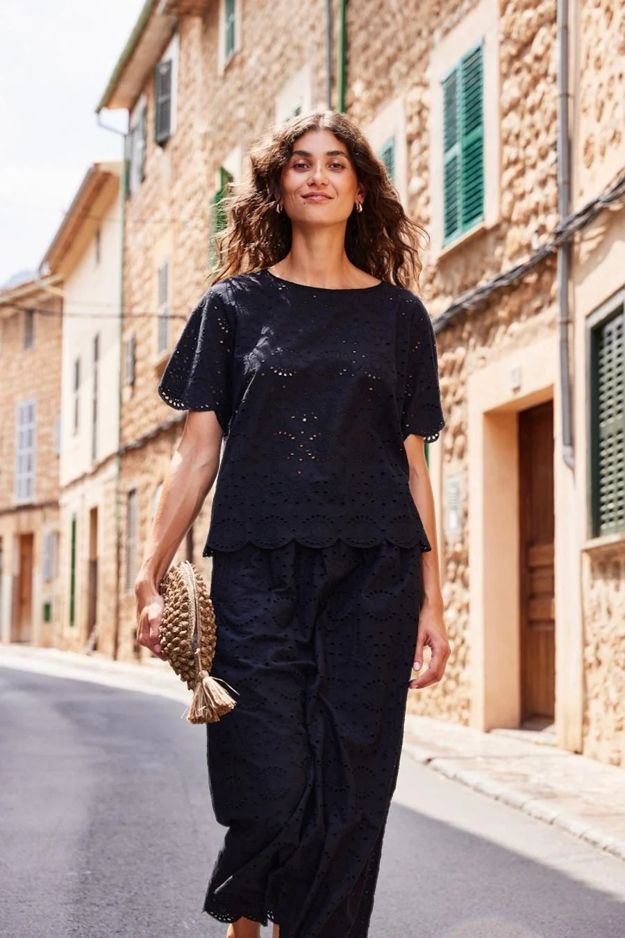 Blouse met korte mouwen - zwart - Image 5