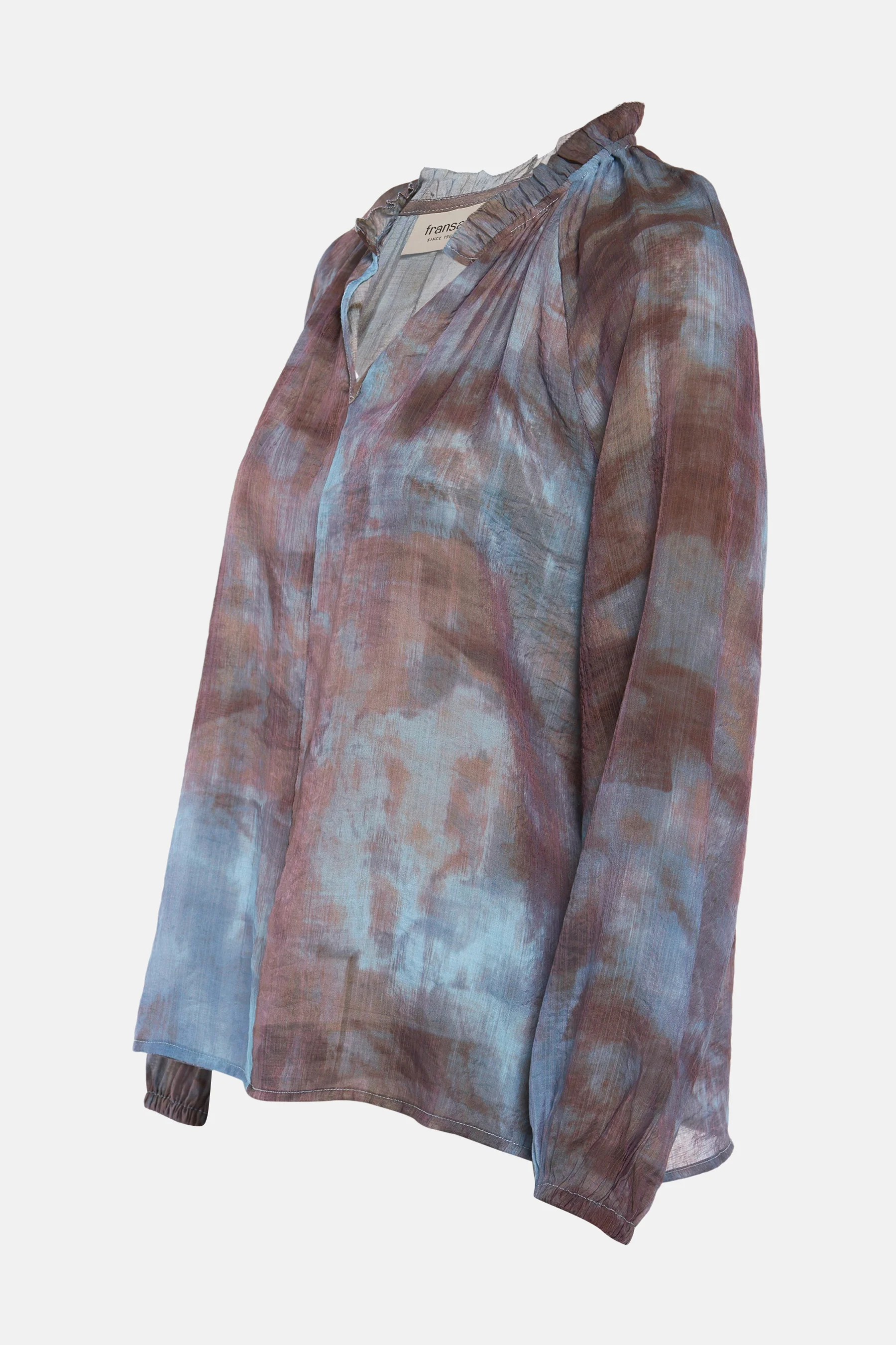 Blouse met lange mouwen - blauw - Image 2