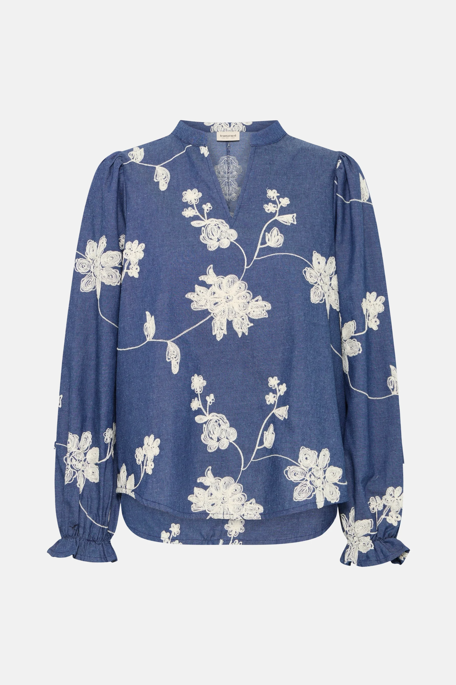 Blouse met lange mouwen - blauw - Image 6