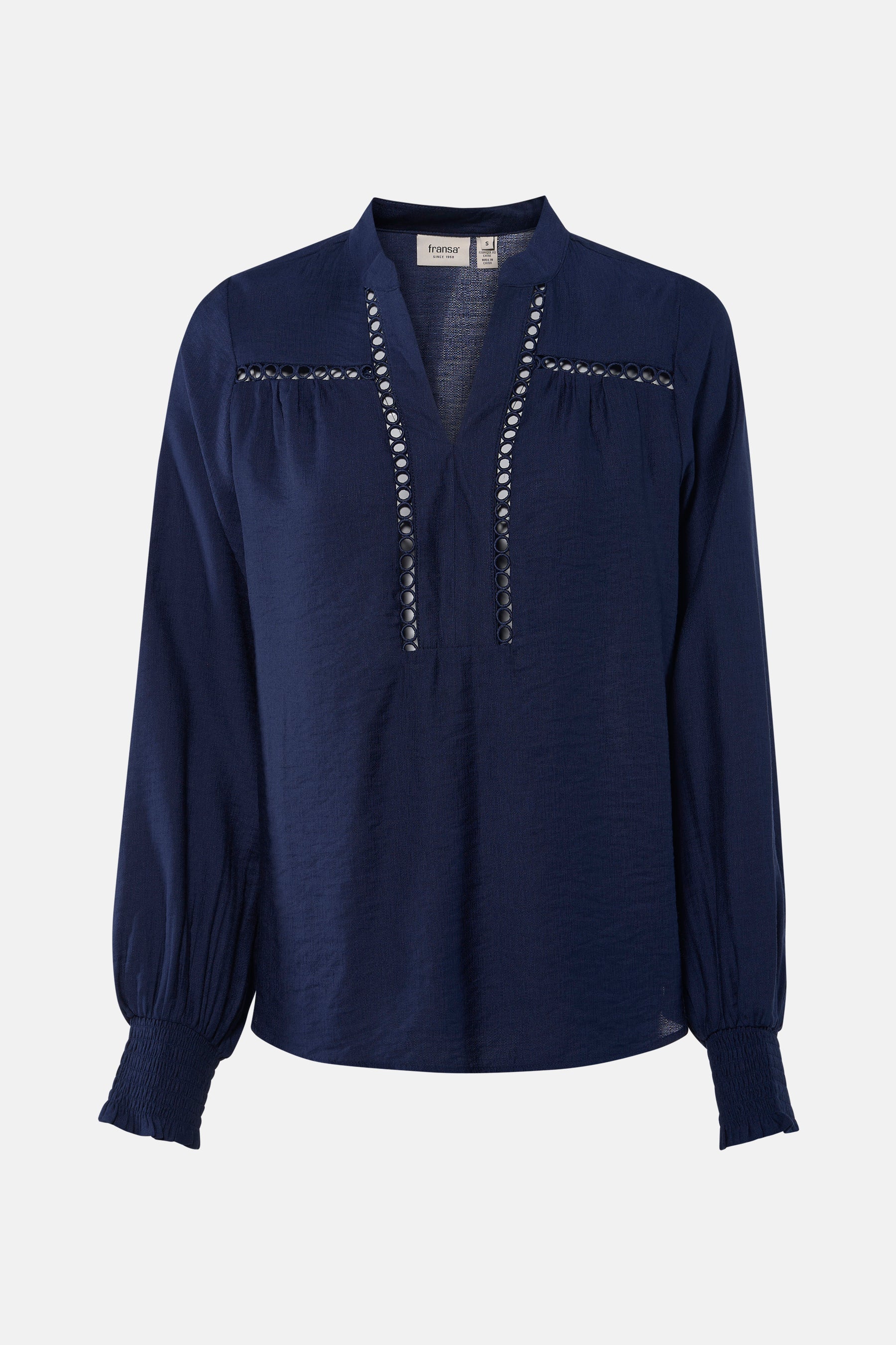 Blouse met lange mouwen - blauw