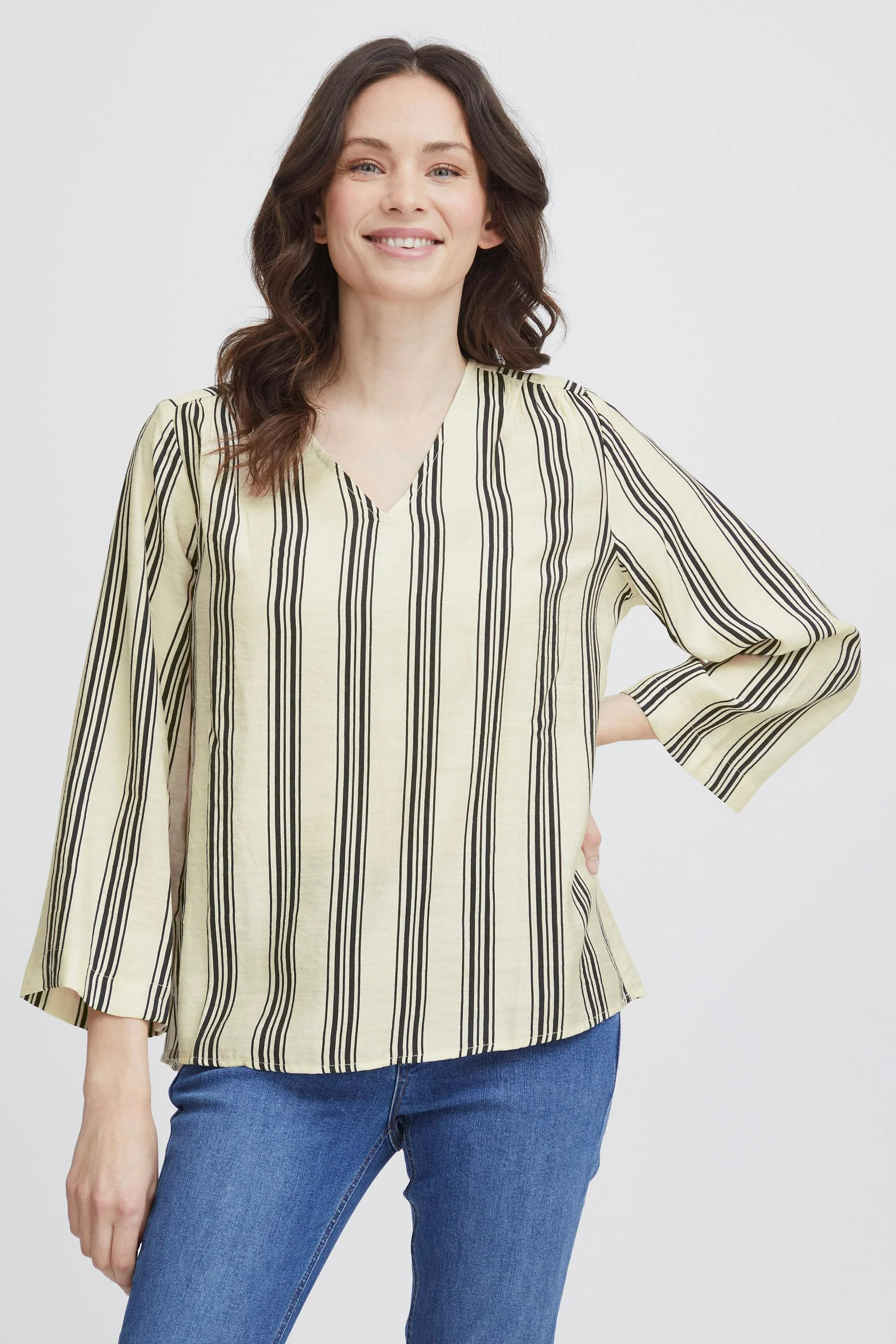 Blouse met lange mouwen - ecru