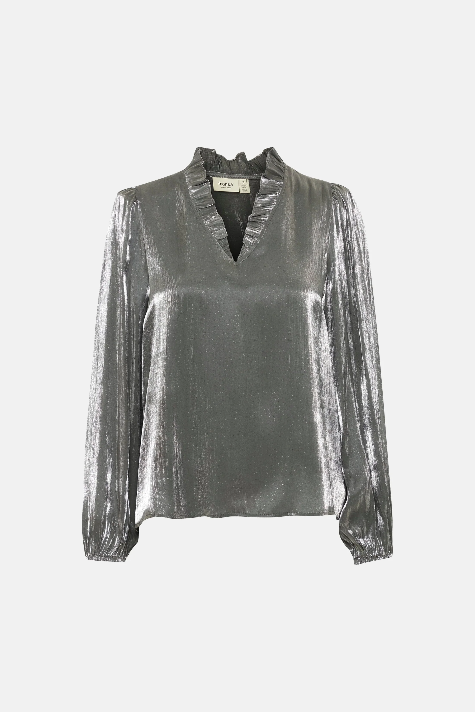 Blouse met lange mouwen - zilver - Image 4