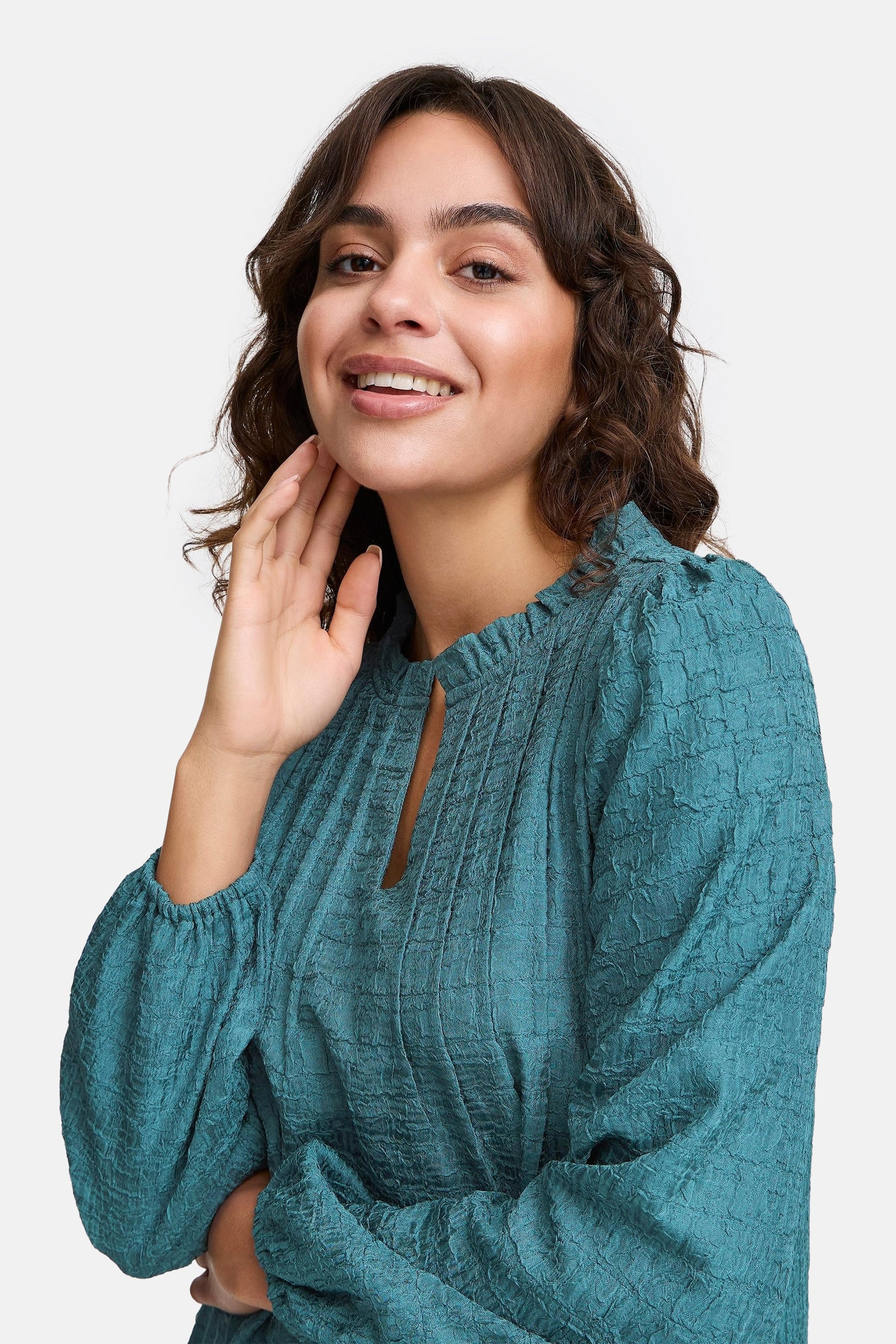 Kleedje met lange mouwen - blauw - Image 4