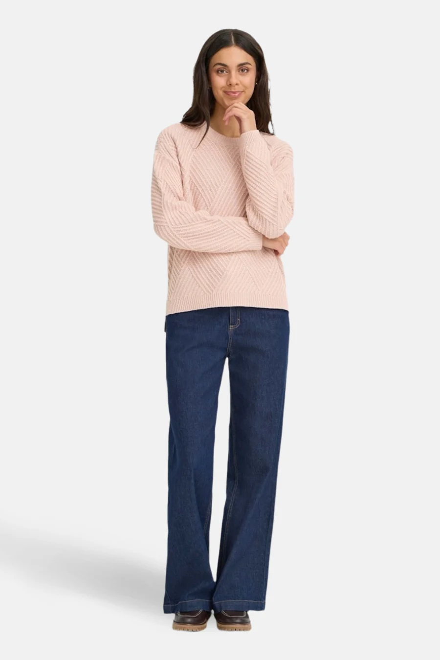 Pull met ronde hals - roze - Image 2