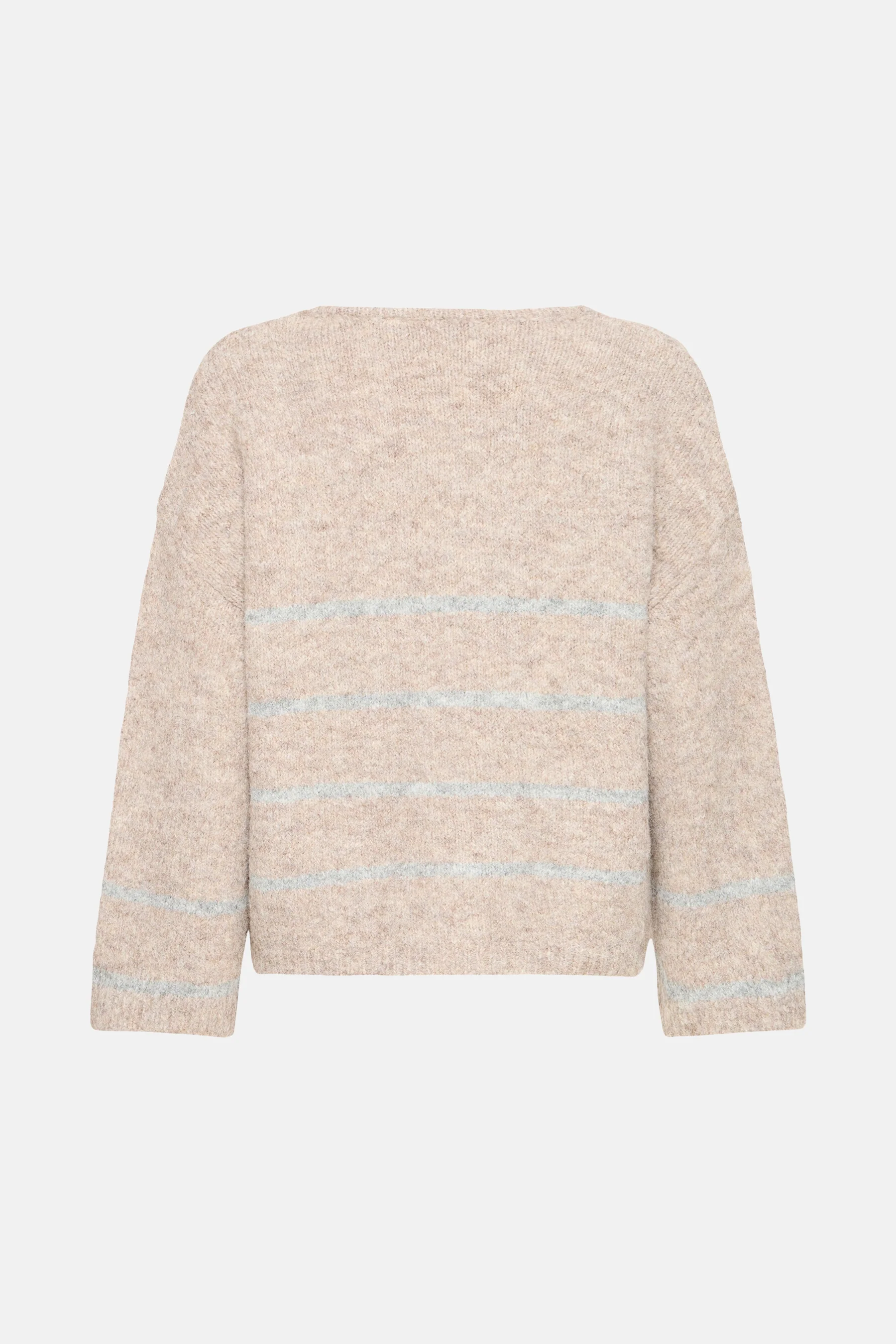 Pull met V-hals - Beige - Image 5