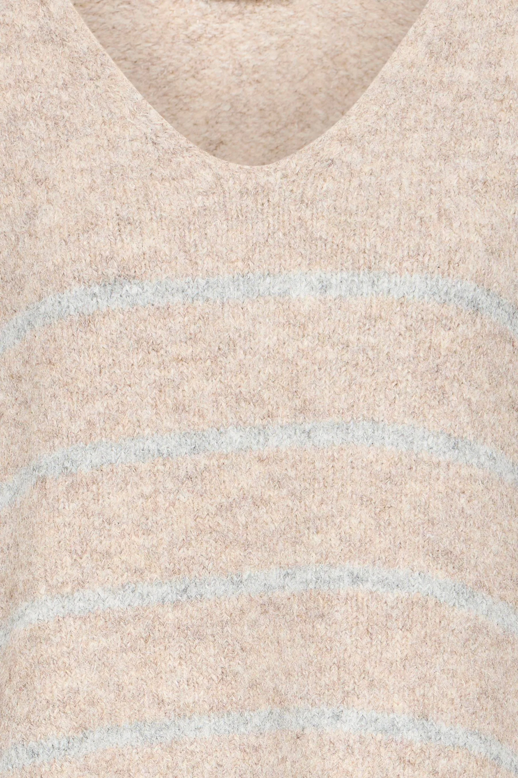 Pull met V-hals - Beige - Image 6