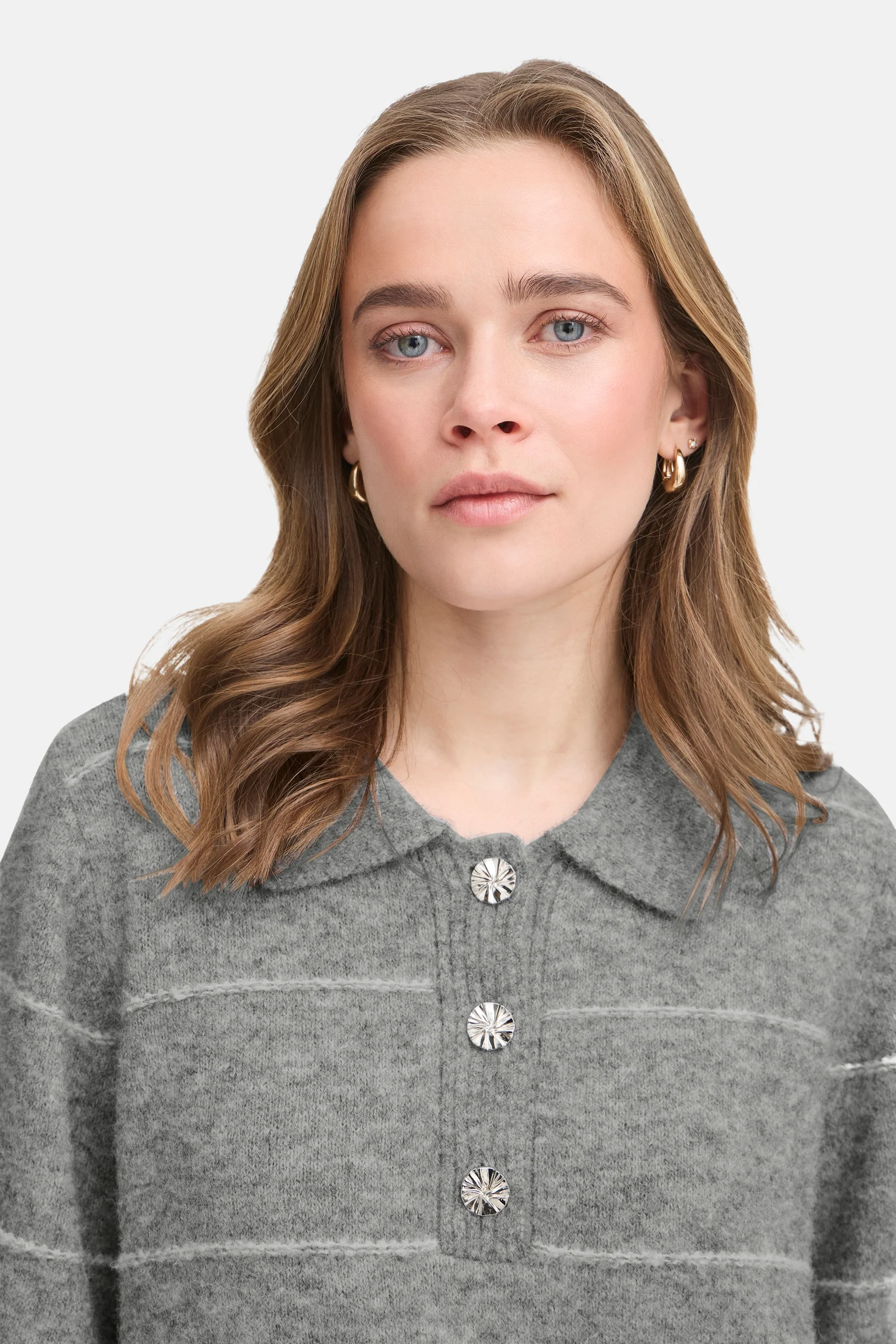 Pull met V-hals - grijs - Image 4