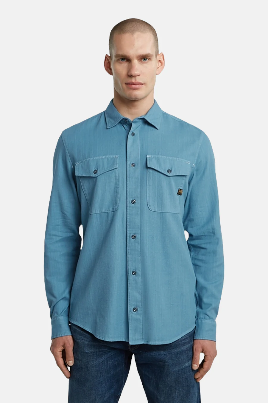 Hemd met lange mouwen - blauw