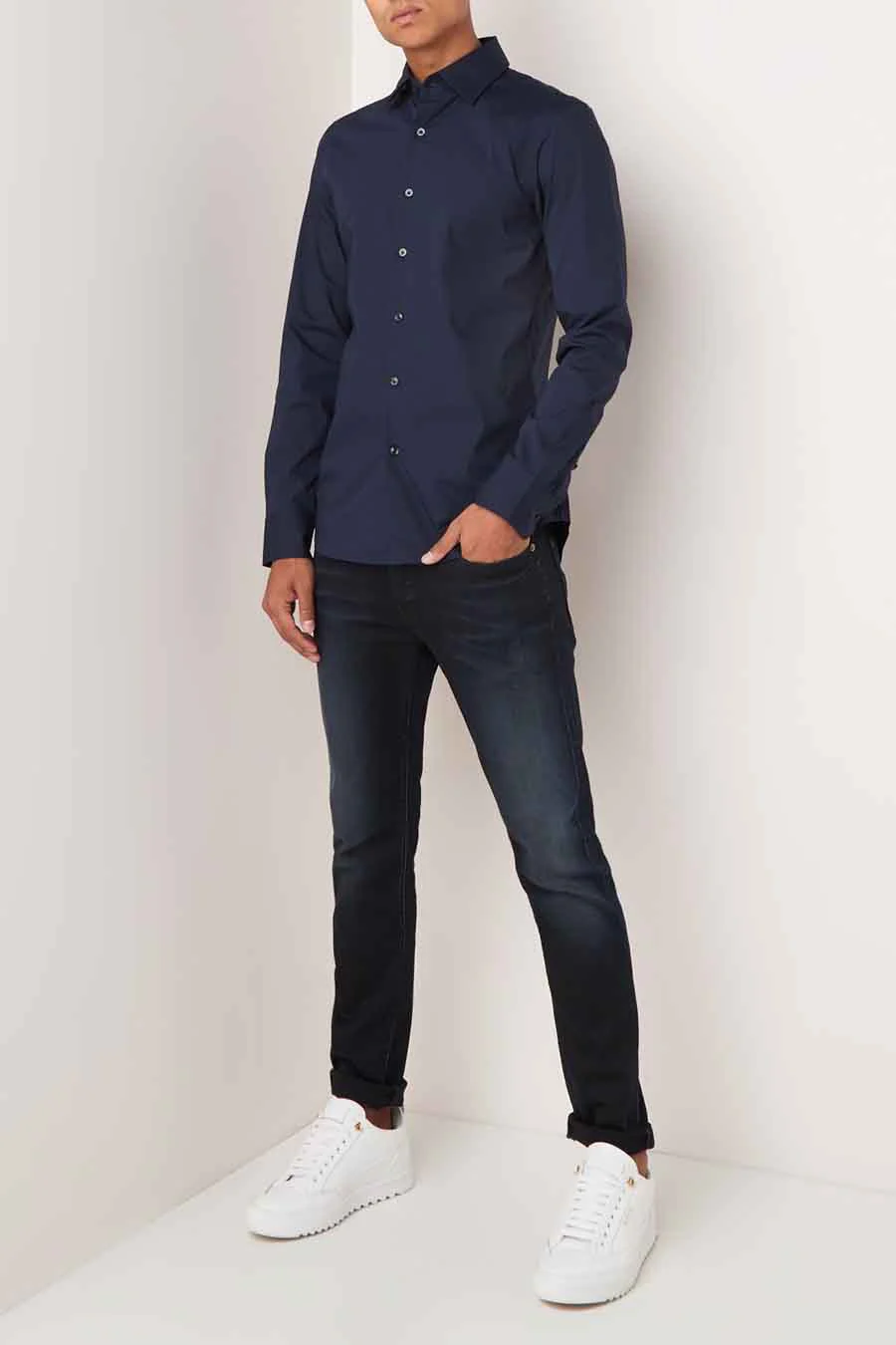 Slim jeans - dark blue denim - Image 2