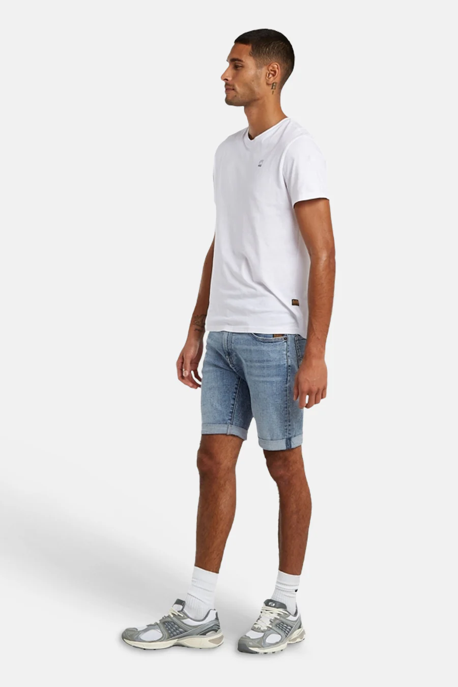 Short - light blue denim - Image 5