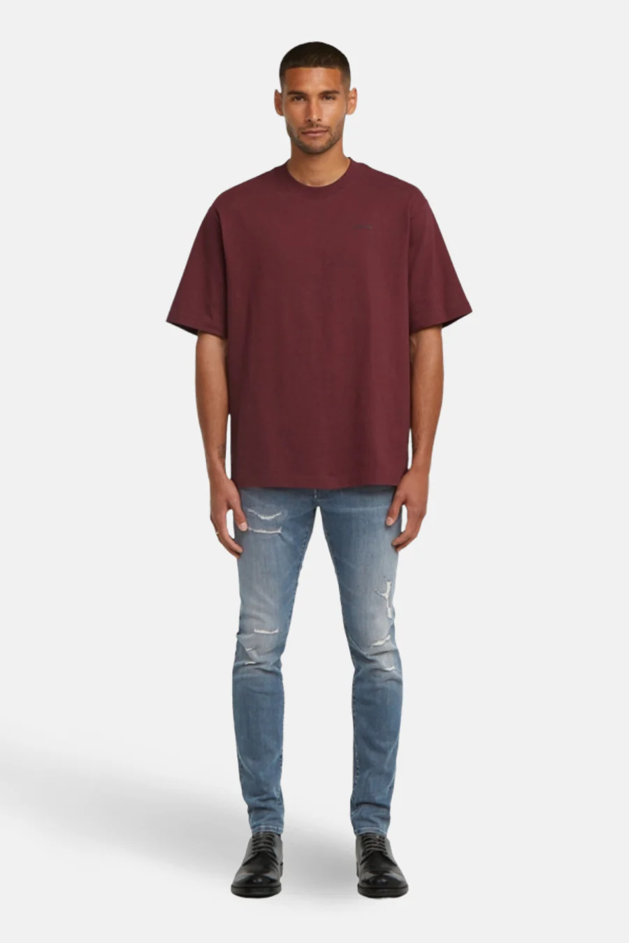 T-shirt met korte mouwen - Bordeaux - Image 2