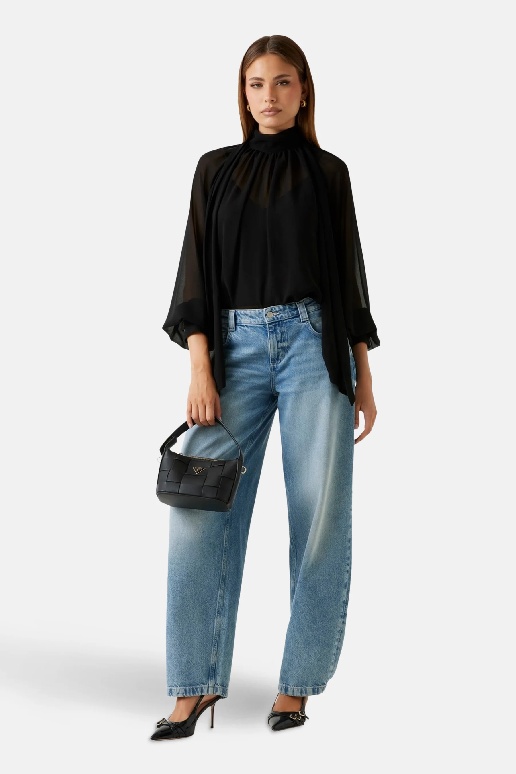 Blouse met lange mouwen - zwart - Image 2