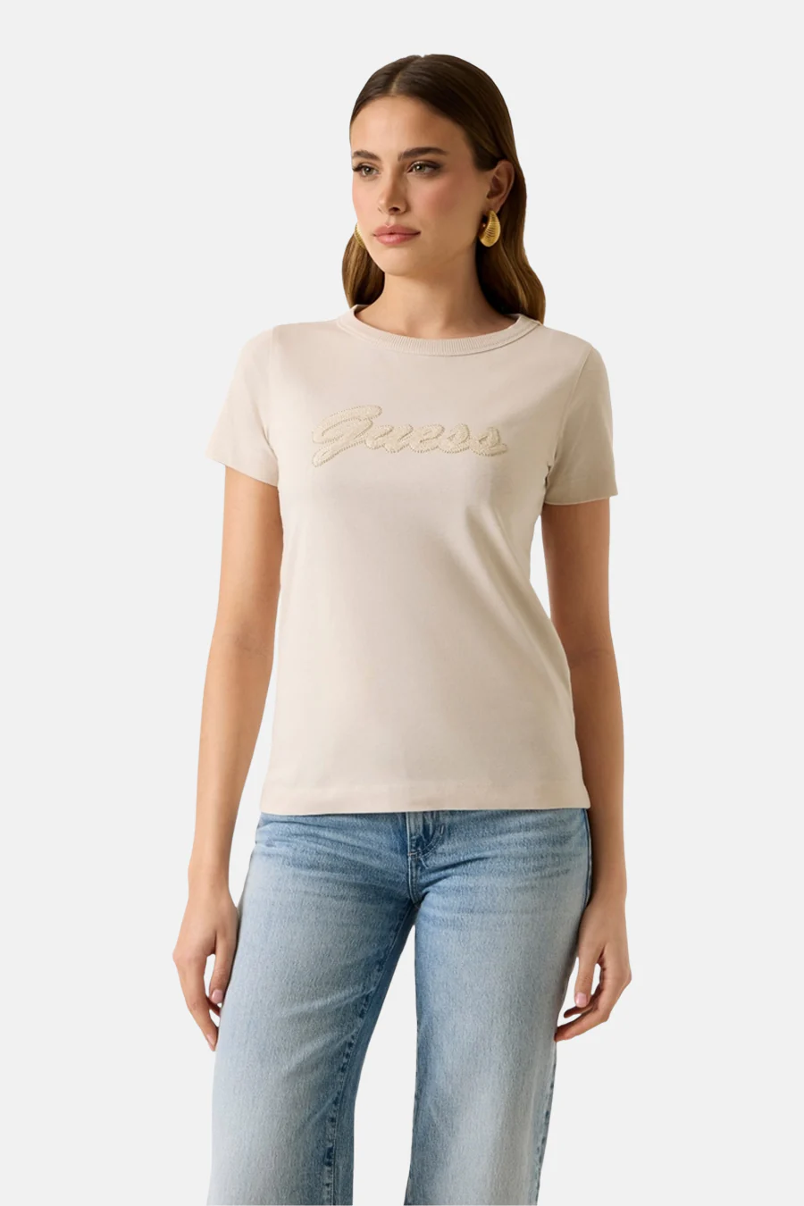 T-shirt met korte mouwen - beige