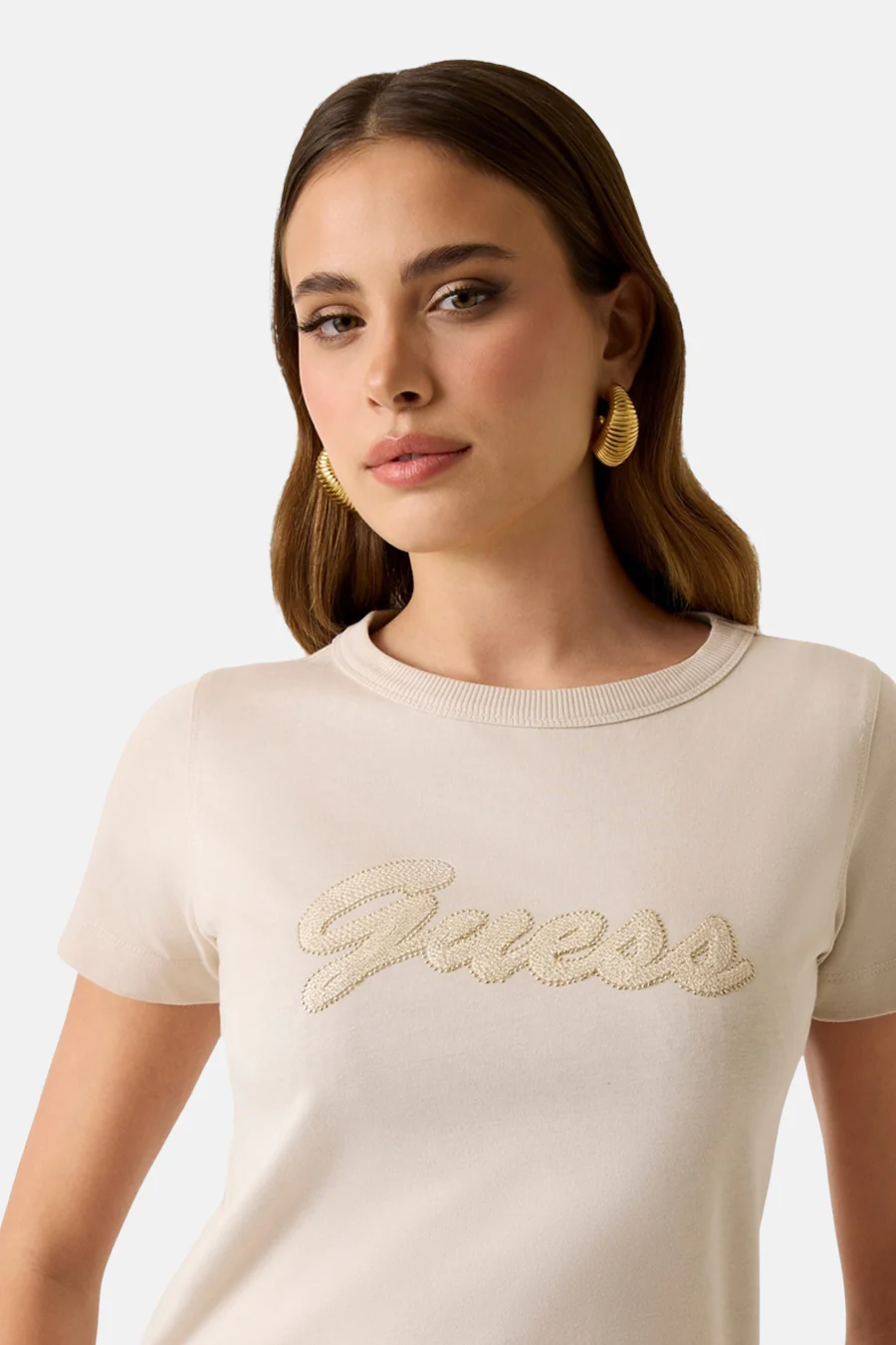 T-shirt met korte mouwen - beige - Image 4