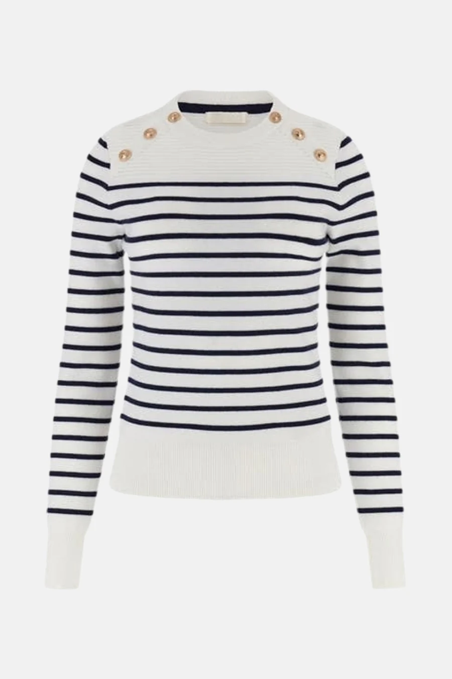 Pull met ronde hals - Wit